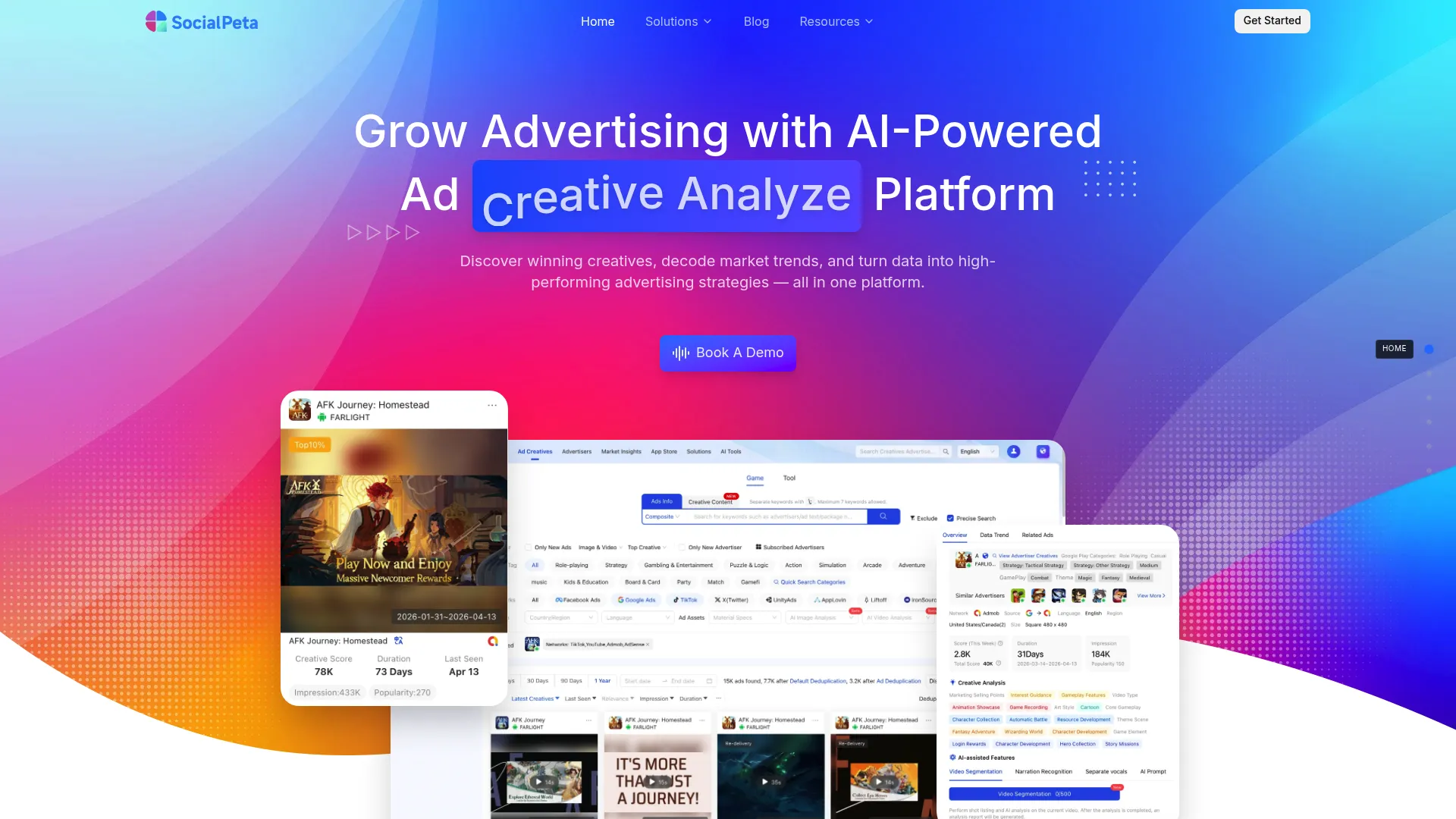 SocialPeta ad creative intelligence platform