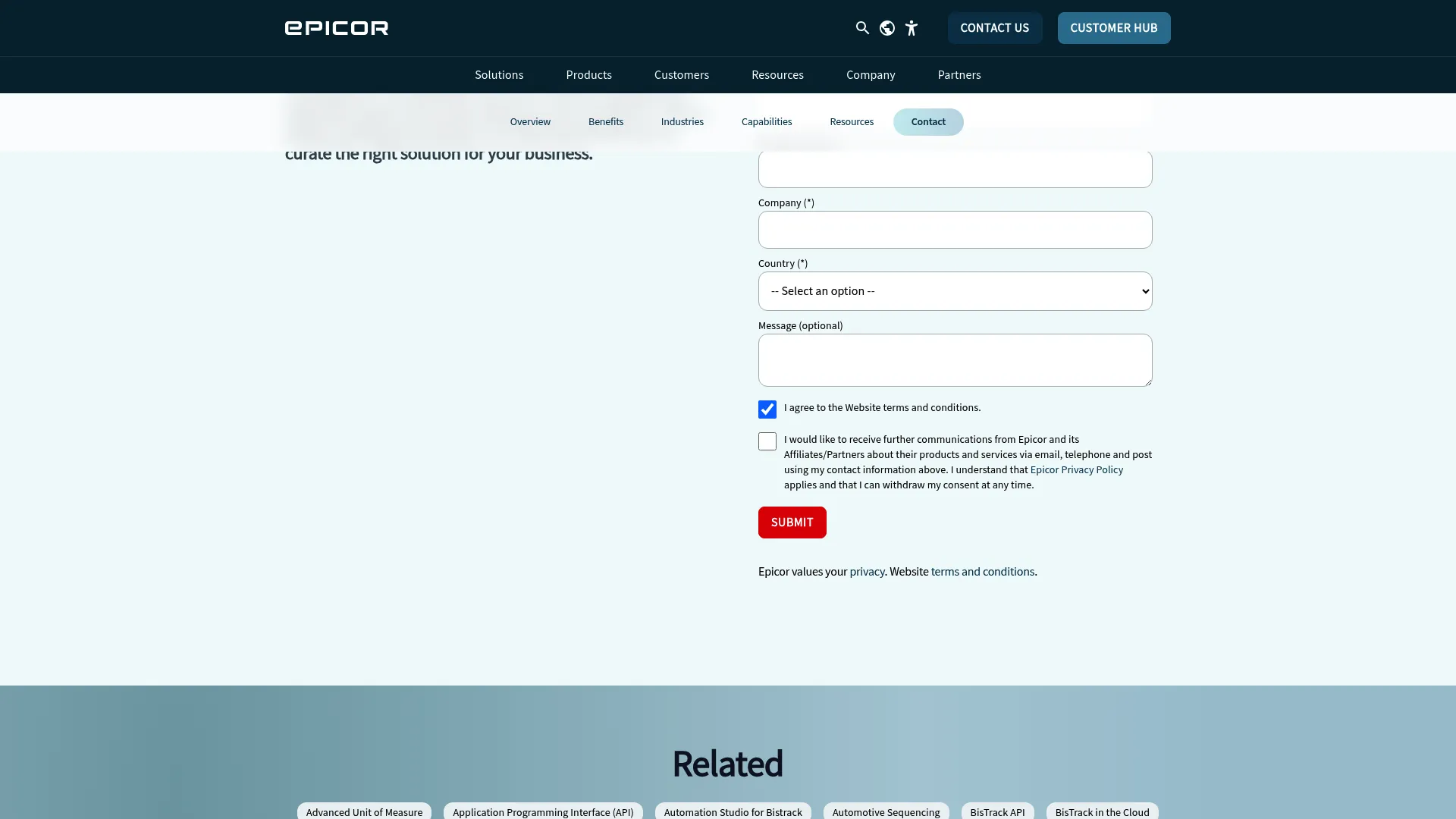 Epicor Kinetic manufacturing cloud ERP software product page