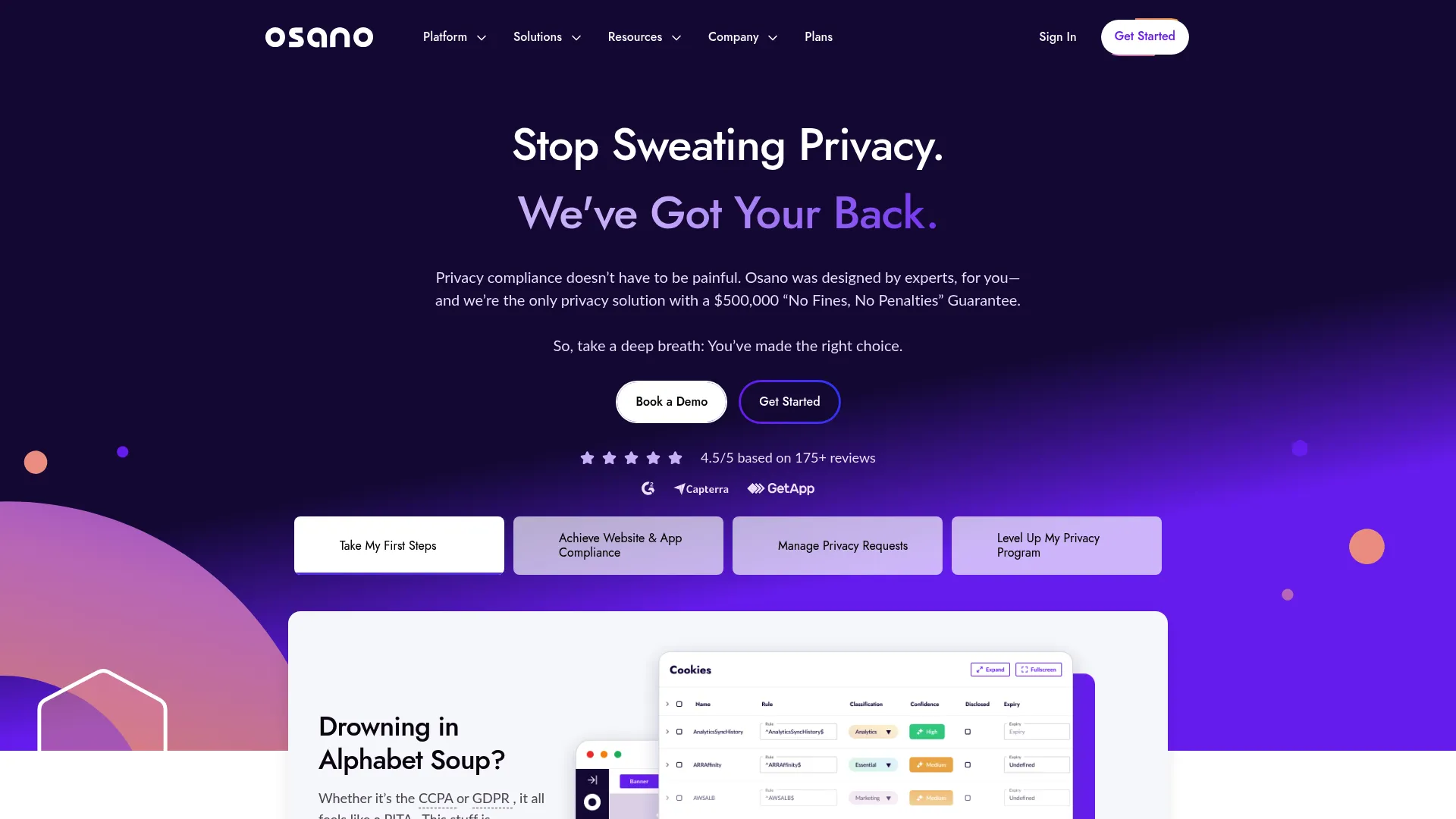 Osano data privacy management platform