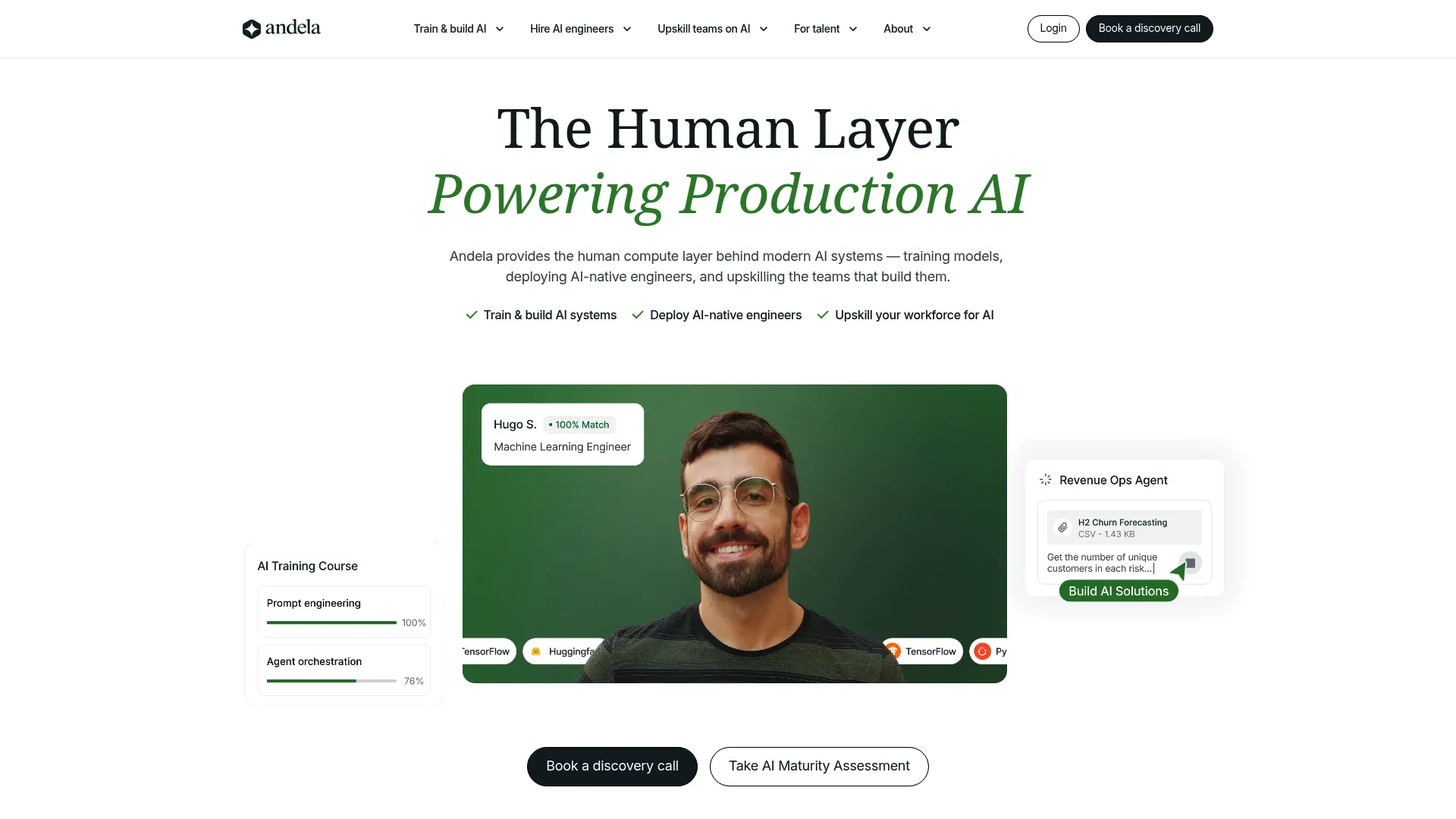 Andela global talent network homepage