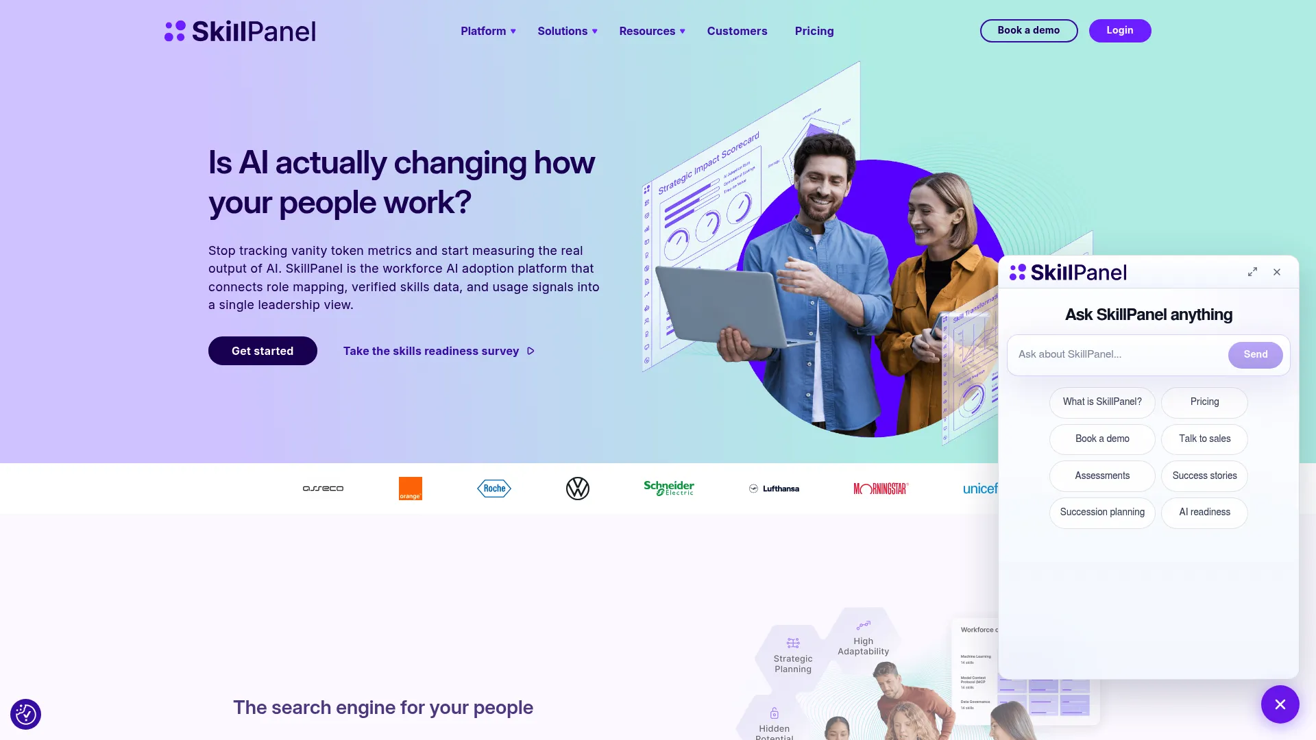 SkillPanel skills intelligence platform homepage
