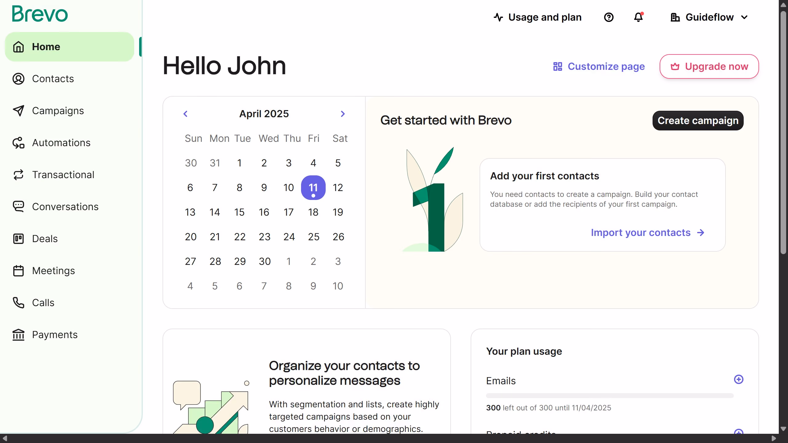 How to create pop up card in Brevo