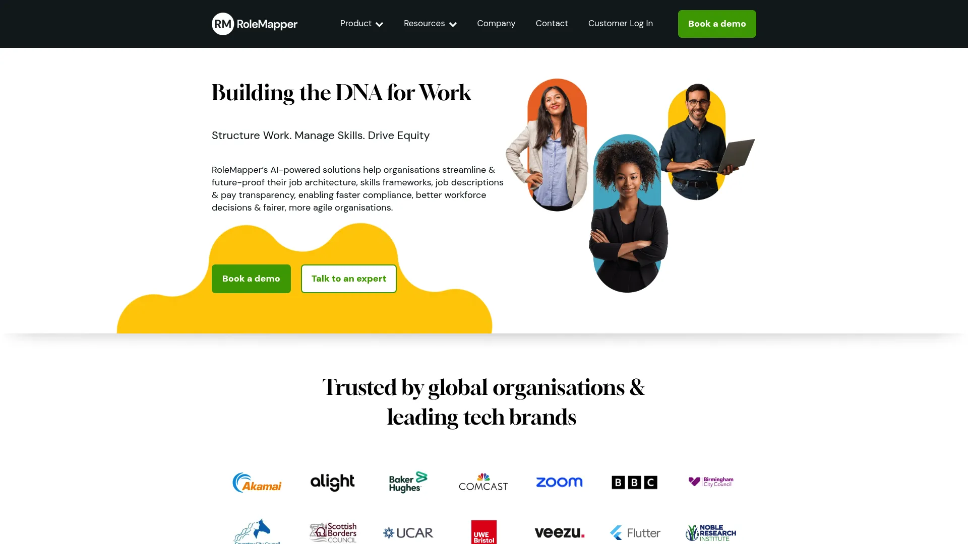 RoleMapper job architecture and role mapping platform interface