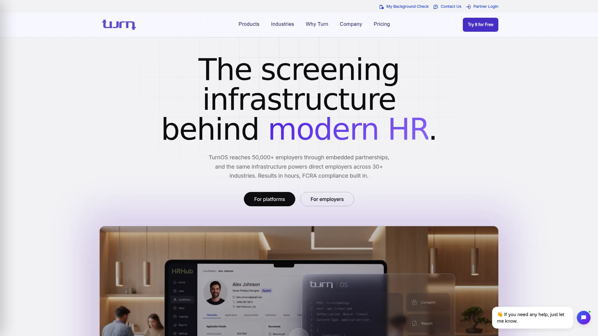Turn AI-powered background screening platform