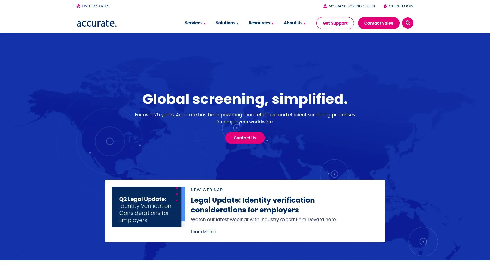 Accurate Background global screening platform