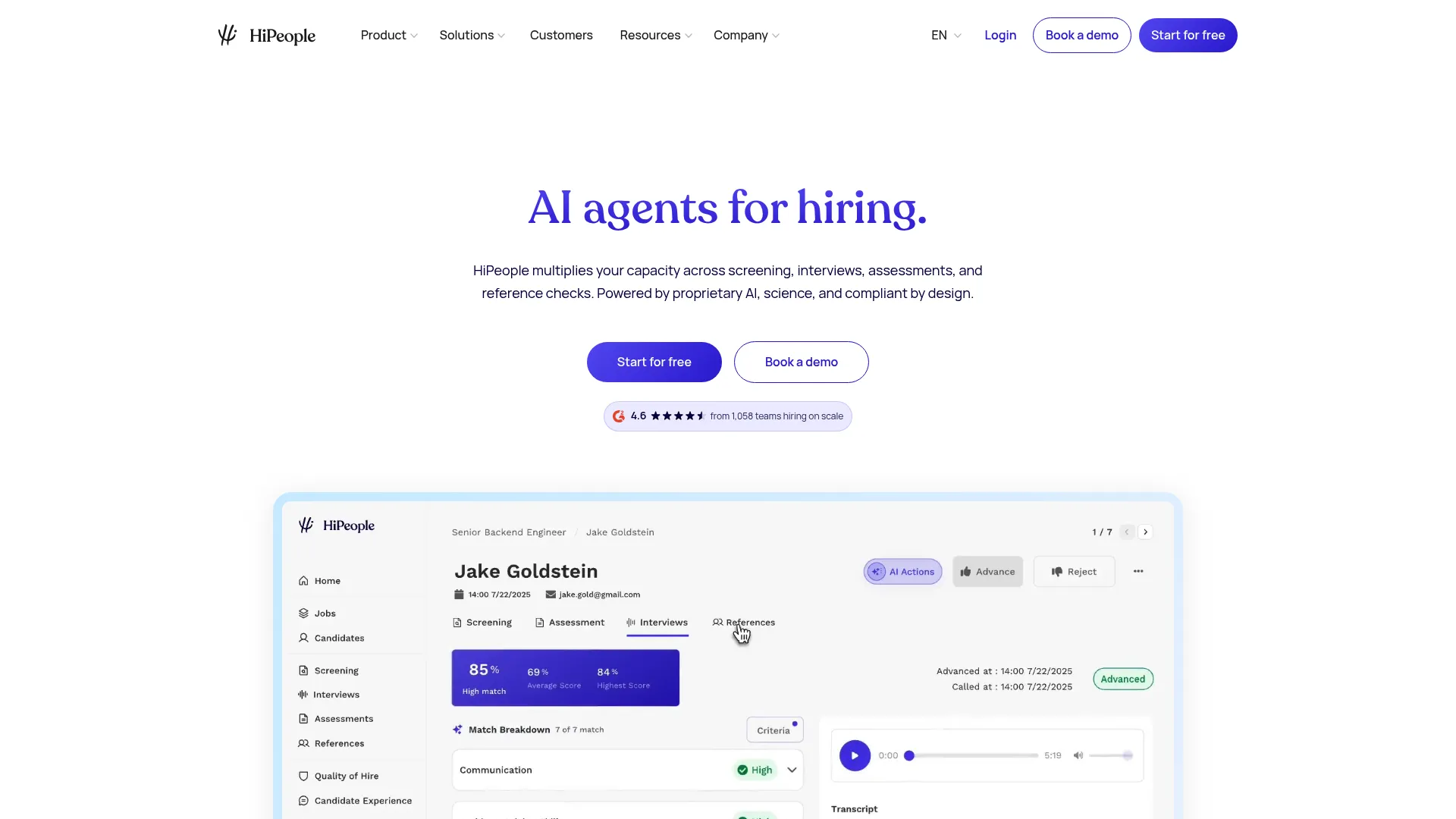 HiPeople screenshot