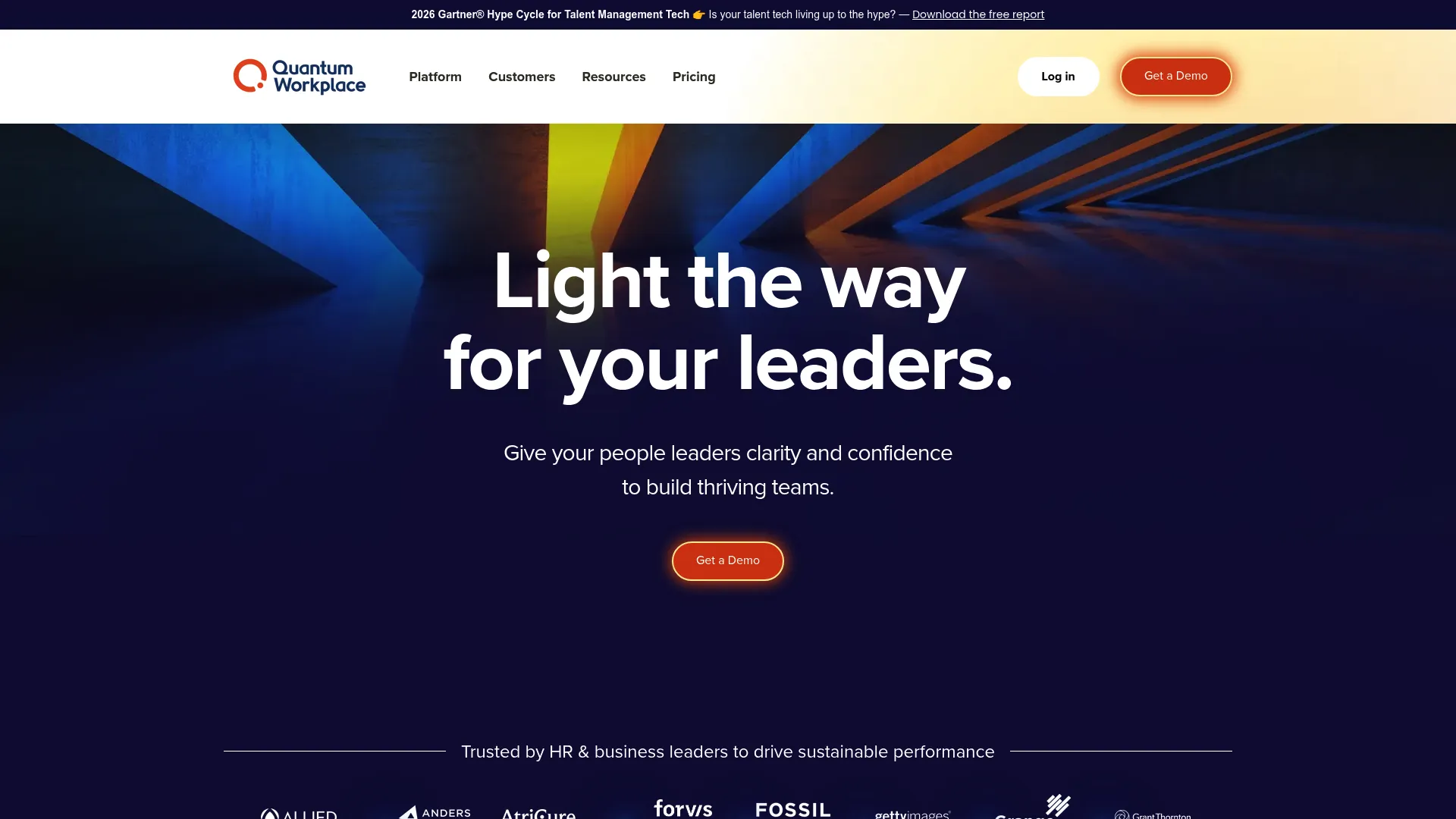 Quantum Workplace employee success platform homepage