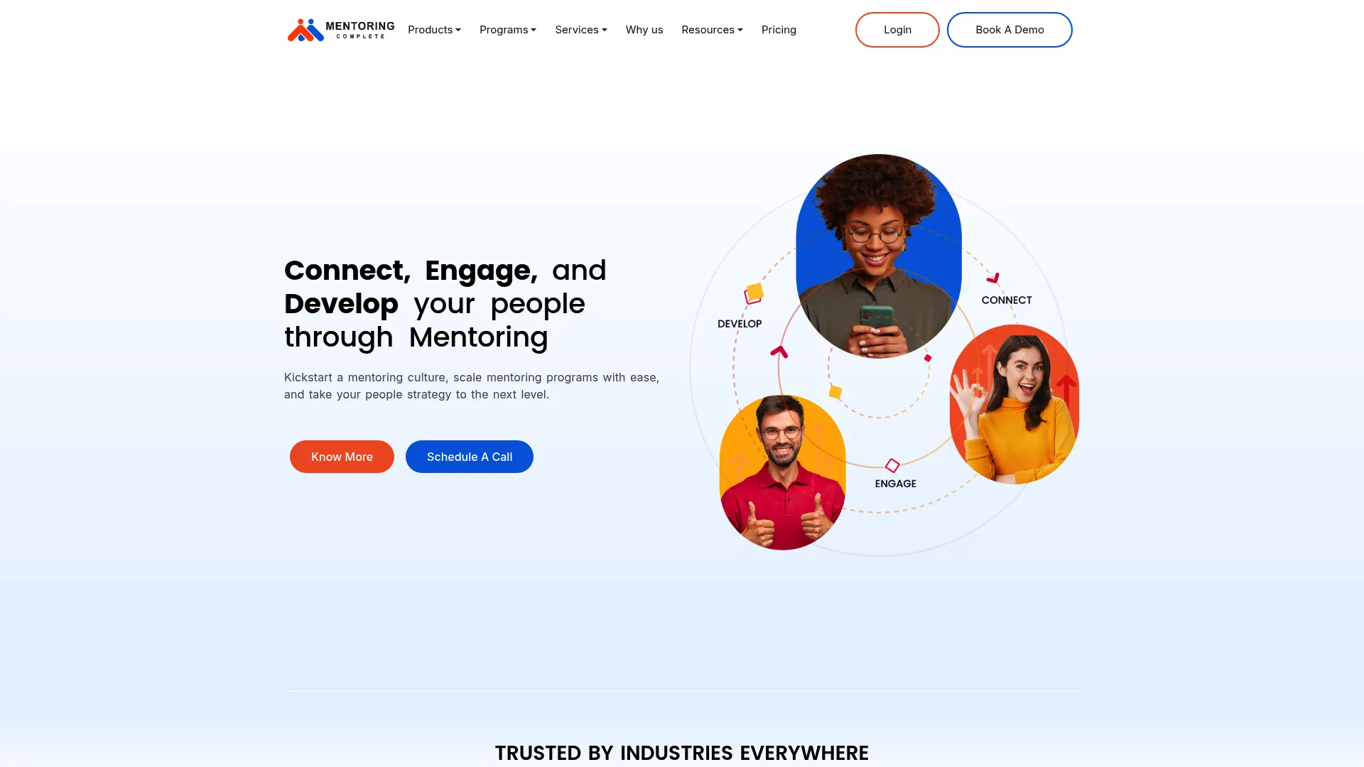 Mentoring Complete mentoring software homepage