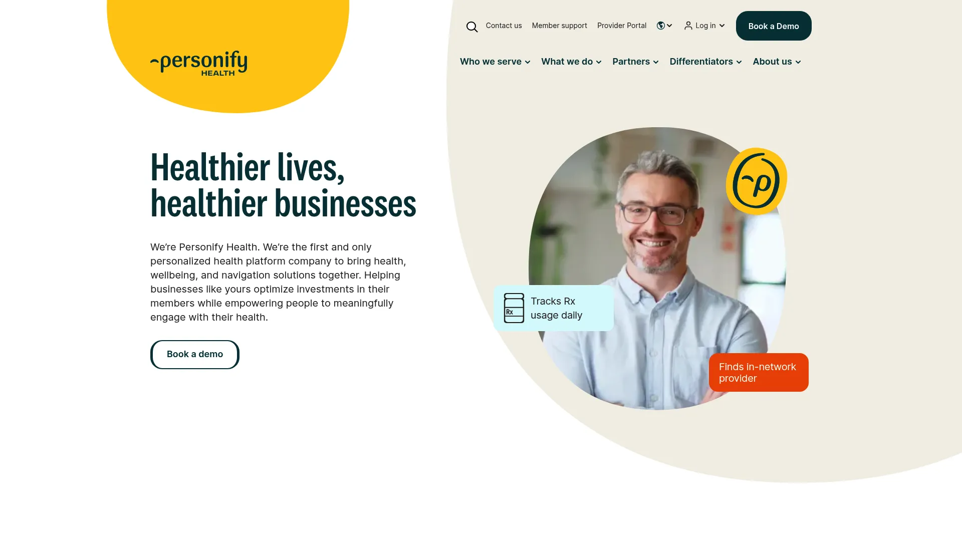 Personify Health employee wellbeing platform homepage