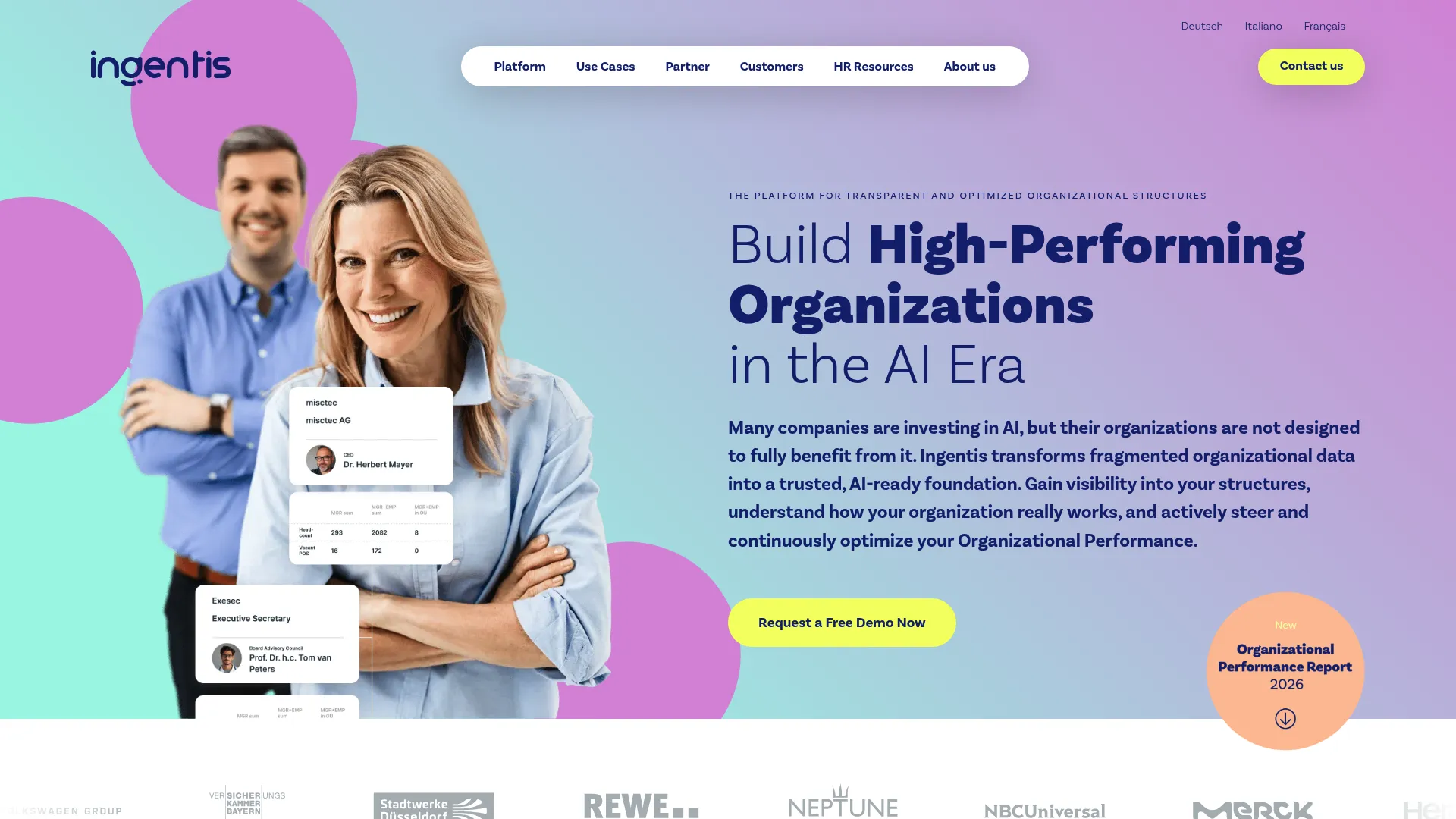 Ingentis org performance and analytics software homepage