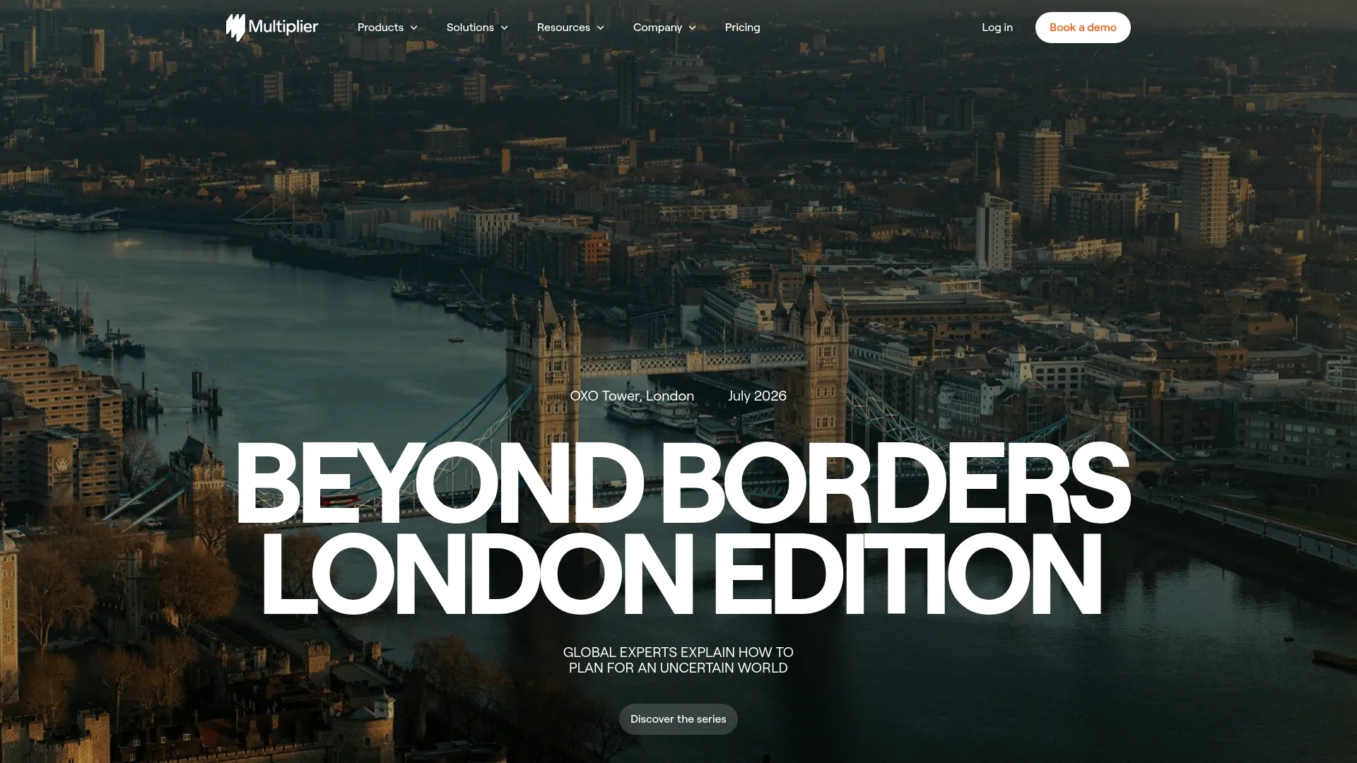 Multiplier global employment platform homepage