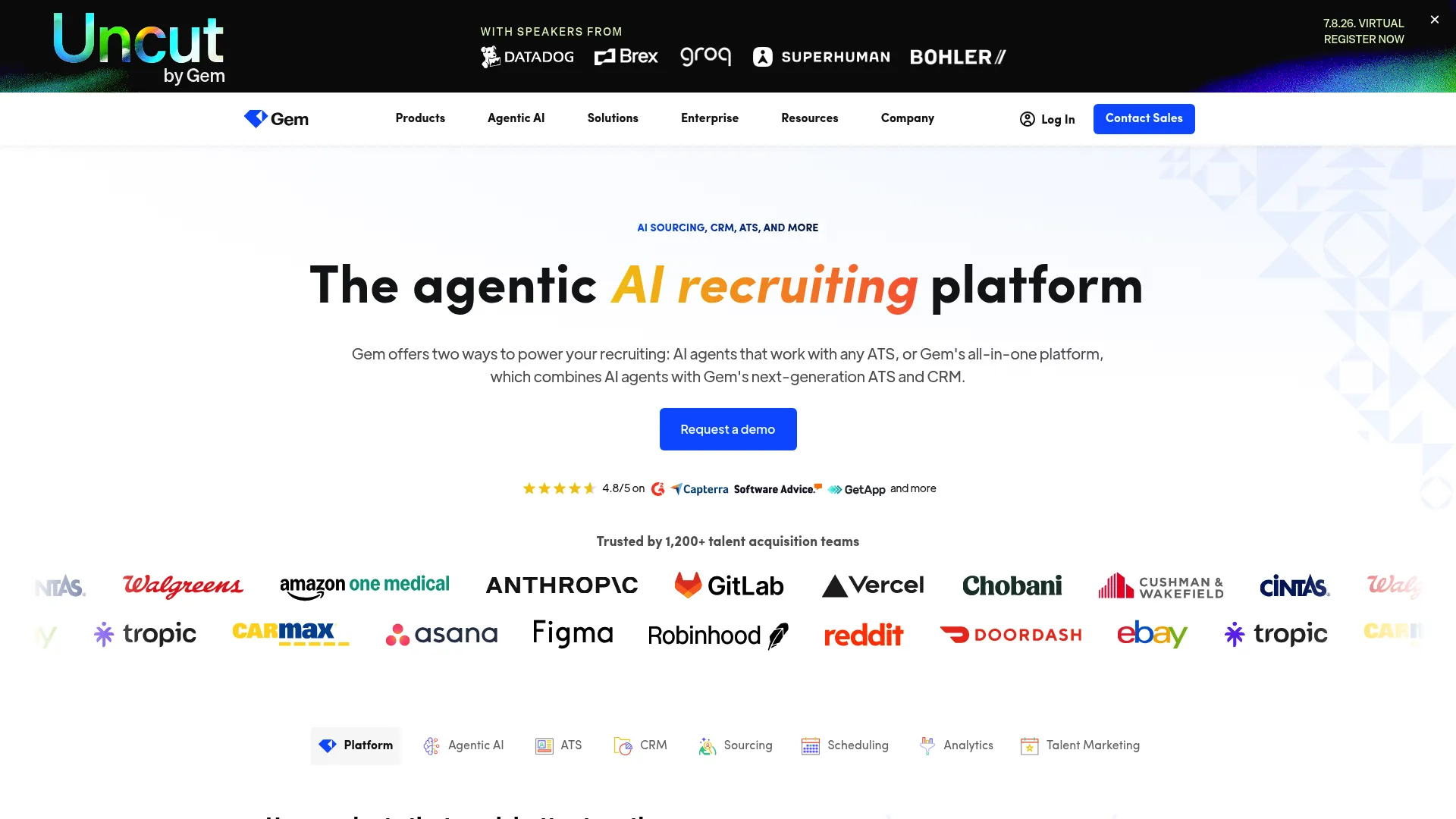 Gem candidate relationship management software