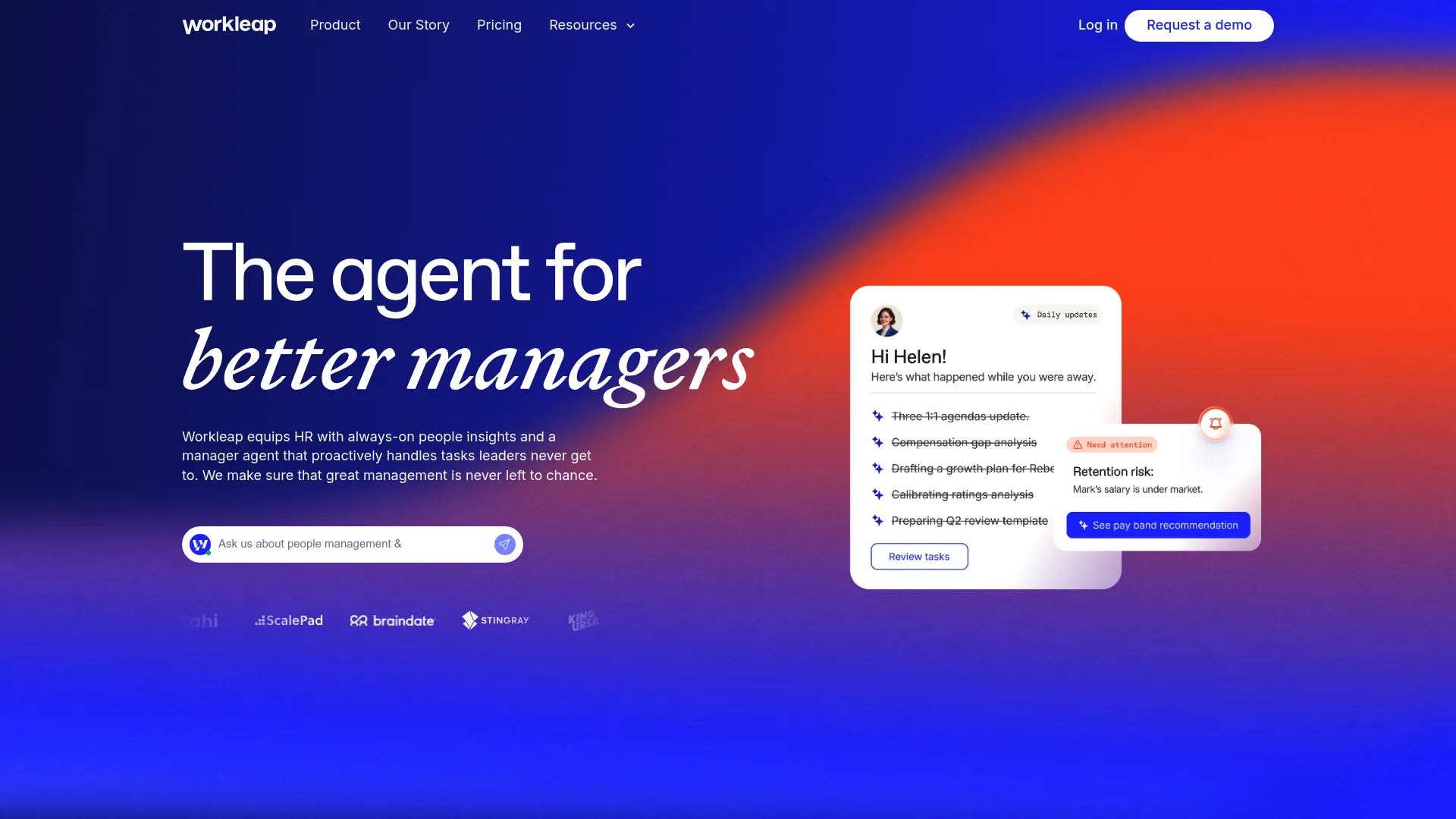 Workleap people management platform homepage