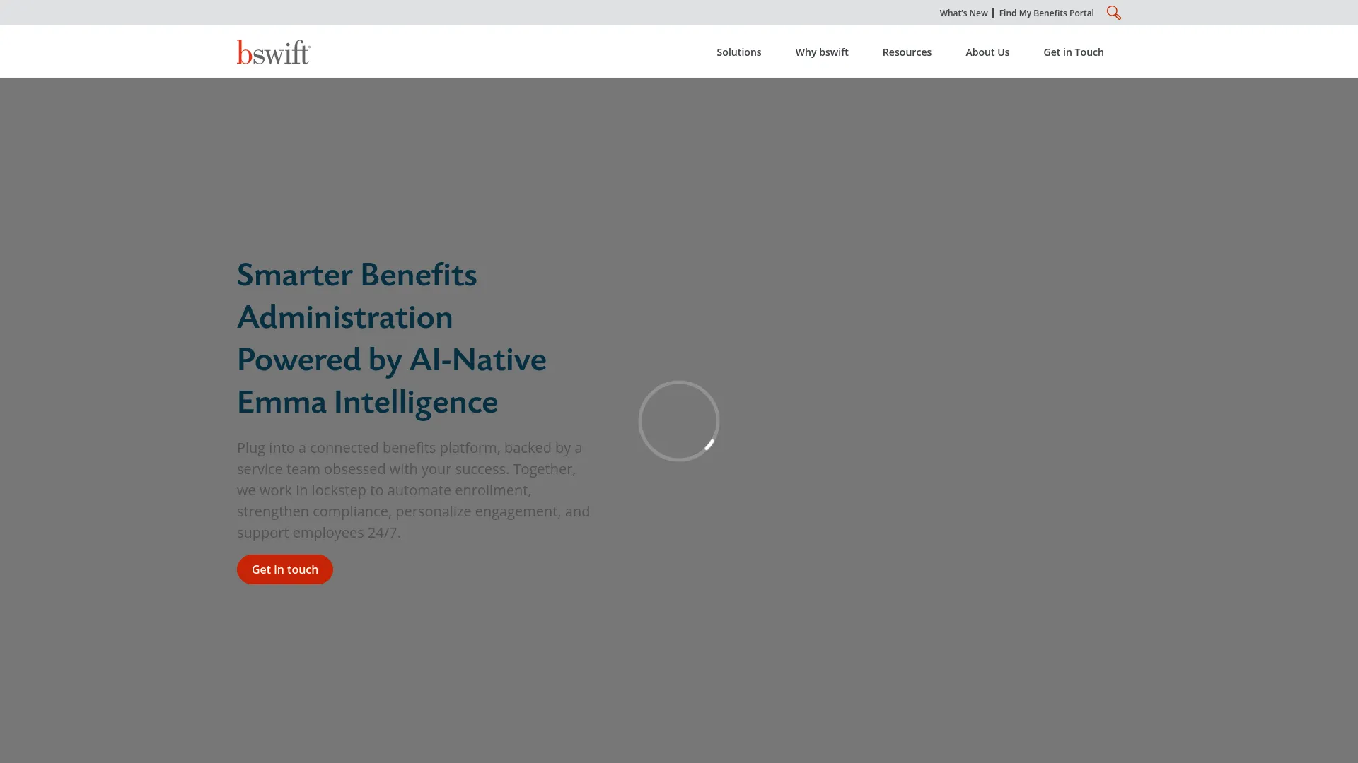bswift benefits administration platform homepage