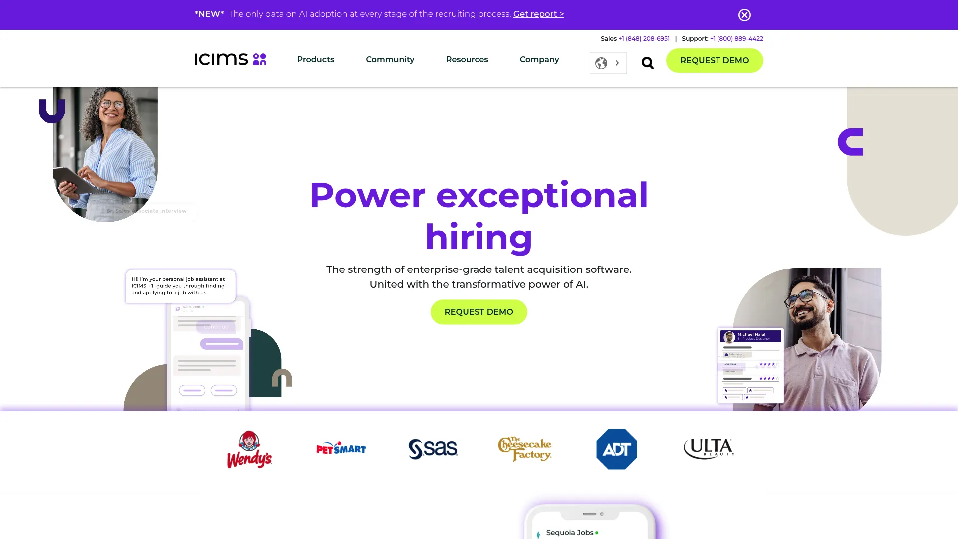 iCIMS enterprise recruiting platform homepage