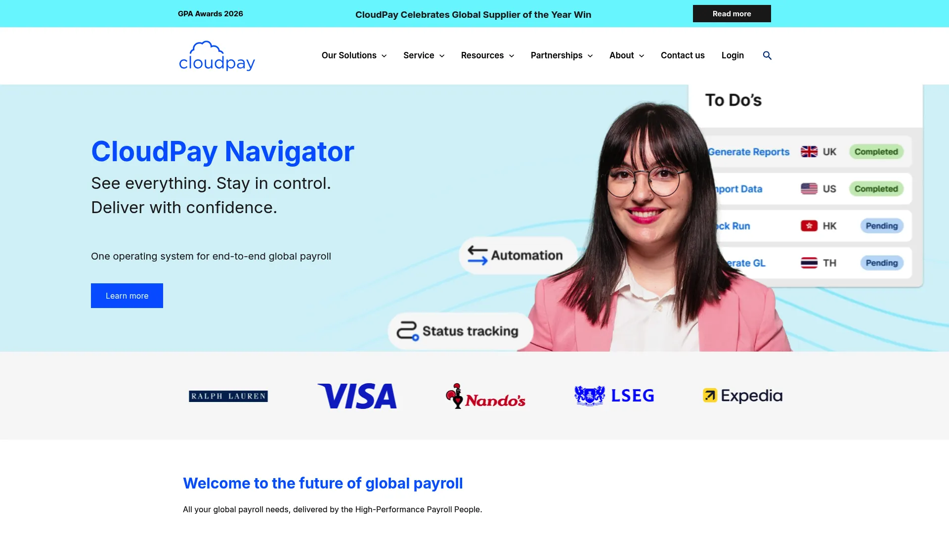 CloudPay global payroll and payments platform