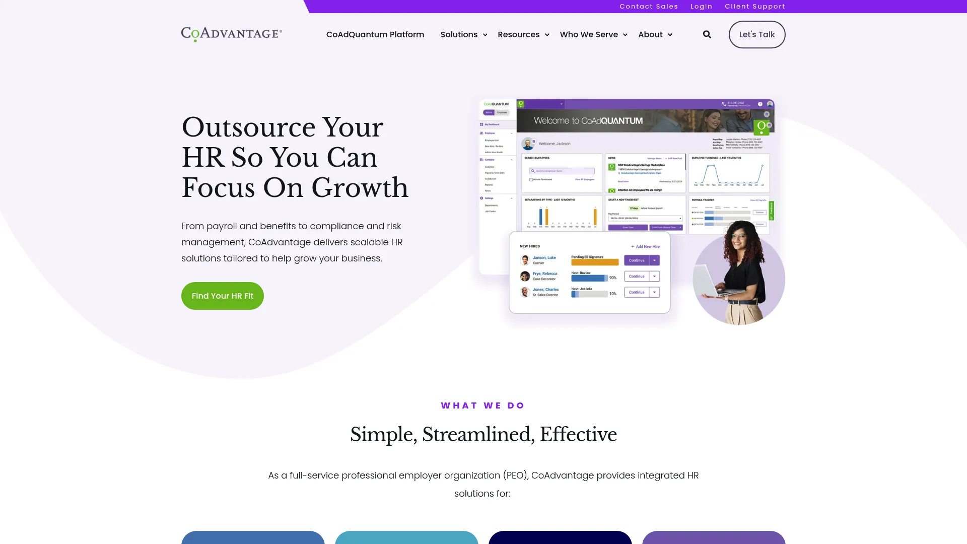 CoAdvantage homepage
