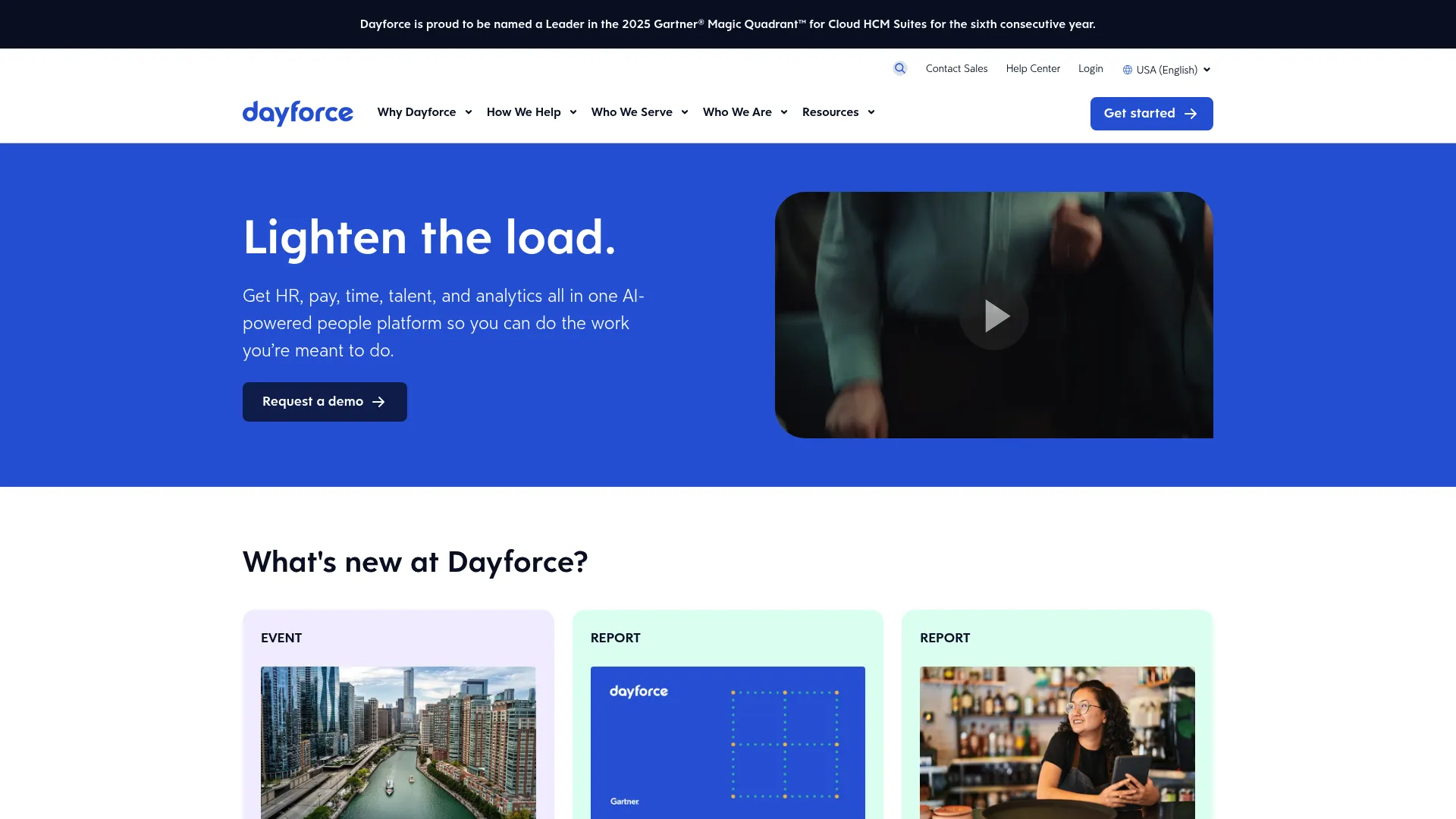 Dayforce absence and workforce management platform homepage