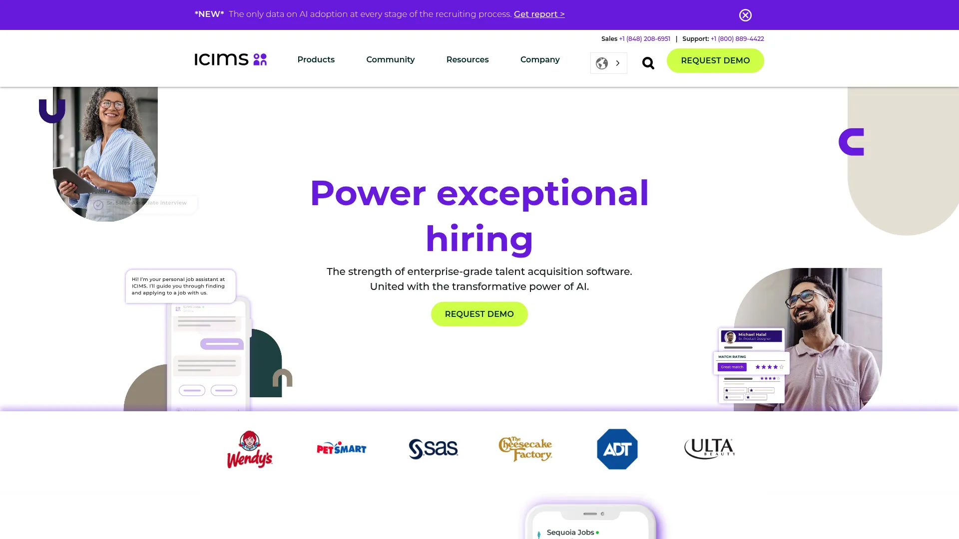 iCIMS enterprise recruiting software homepage