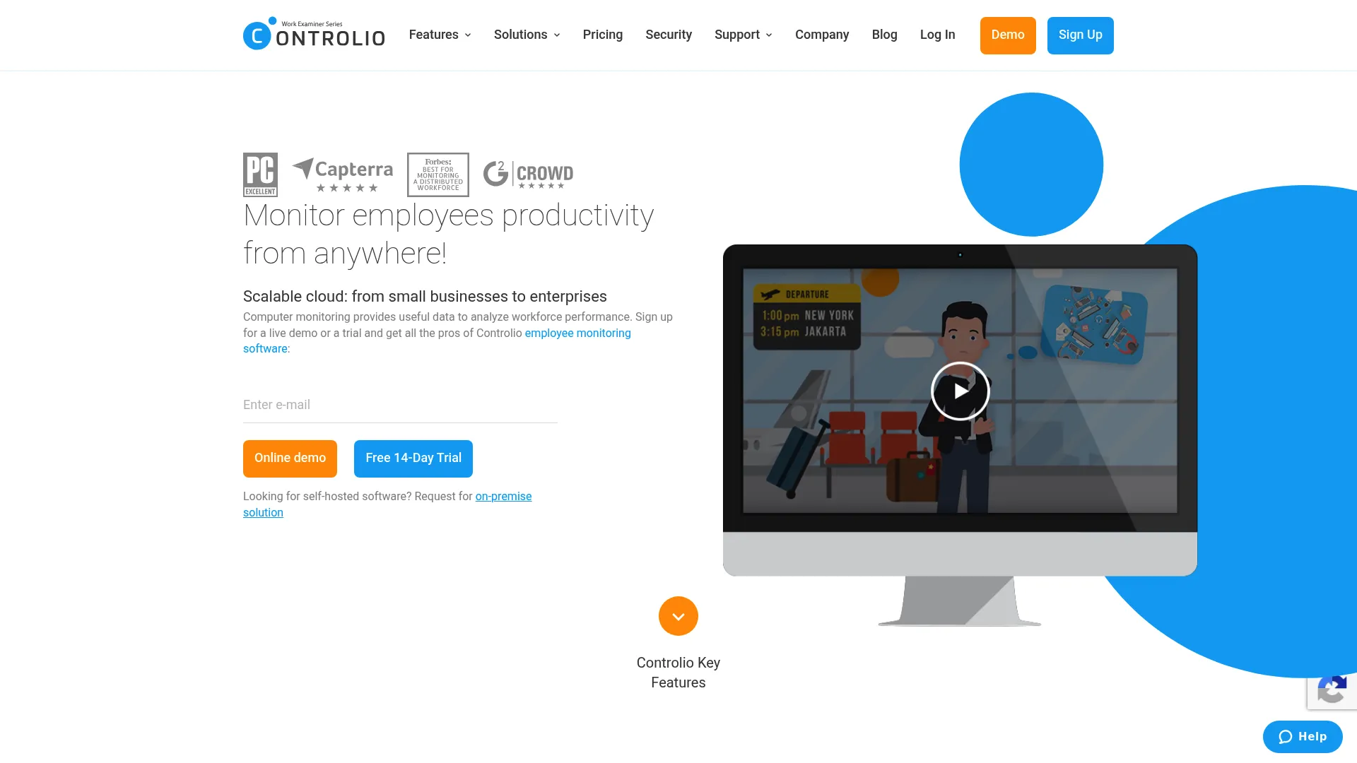 Controlio desktop employee activity monitoring software