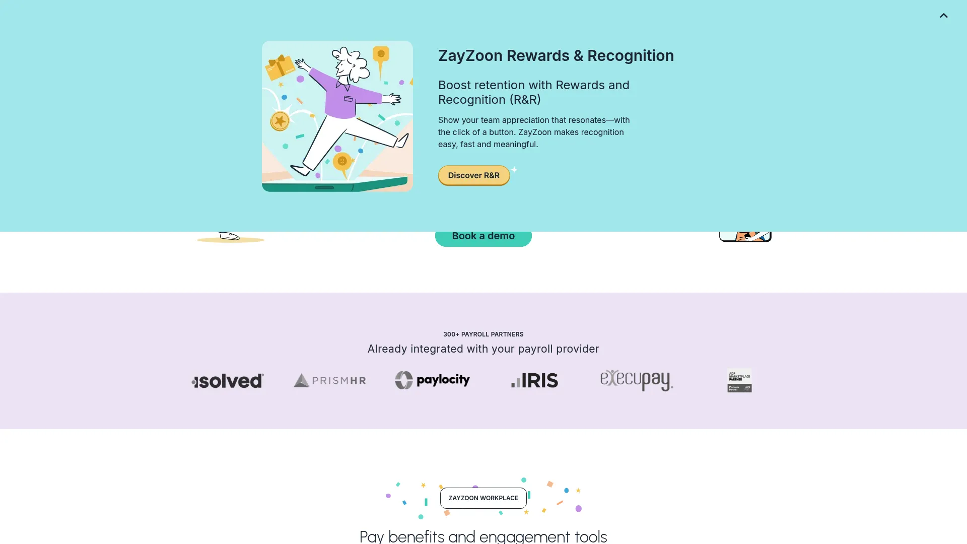 ZayZoon earned wage access platform homepage