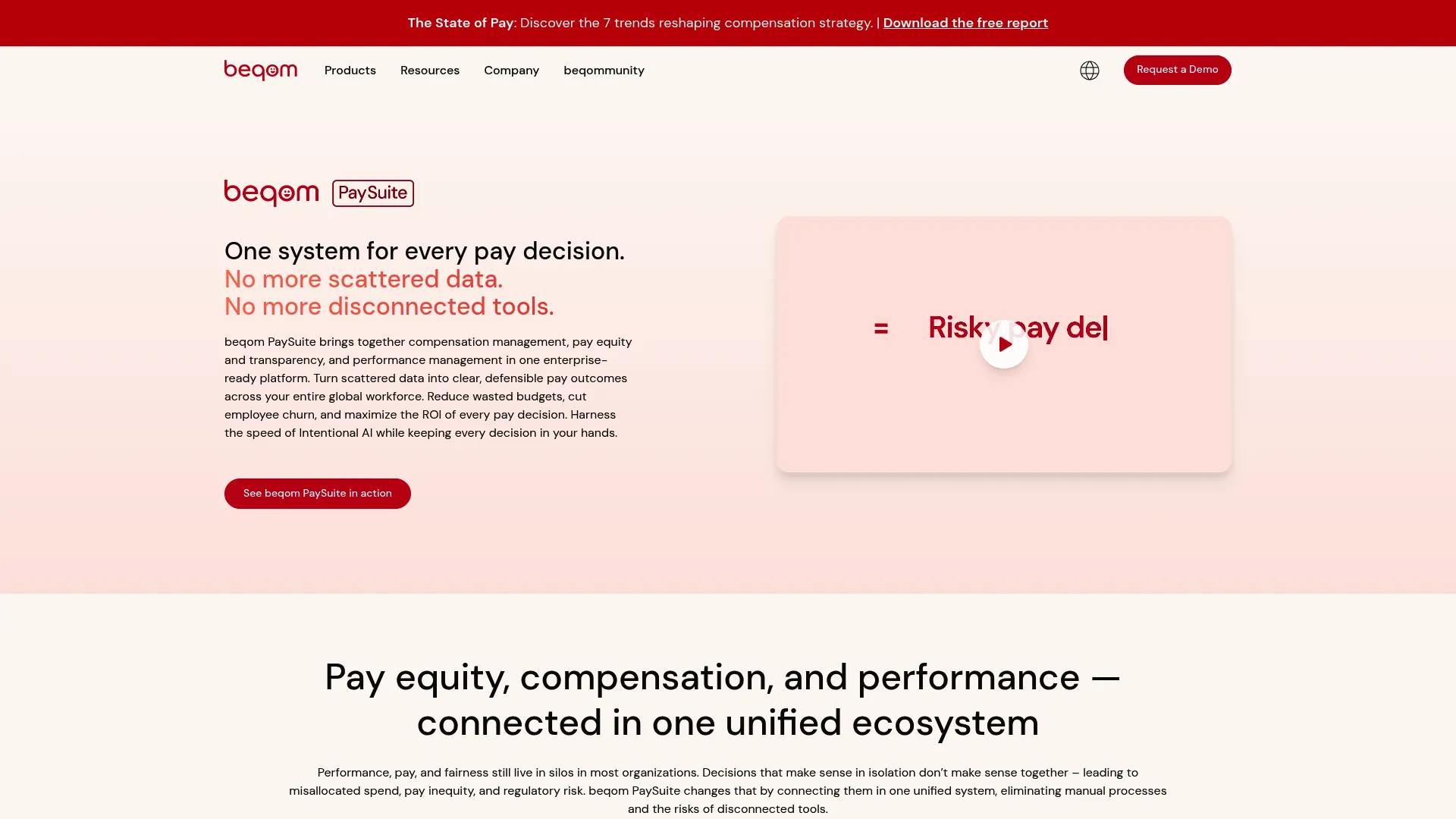 beqom Pay Equity and transparency software platform