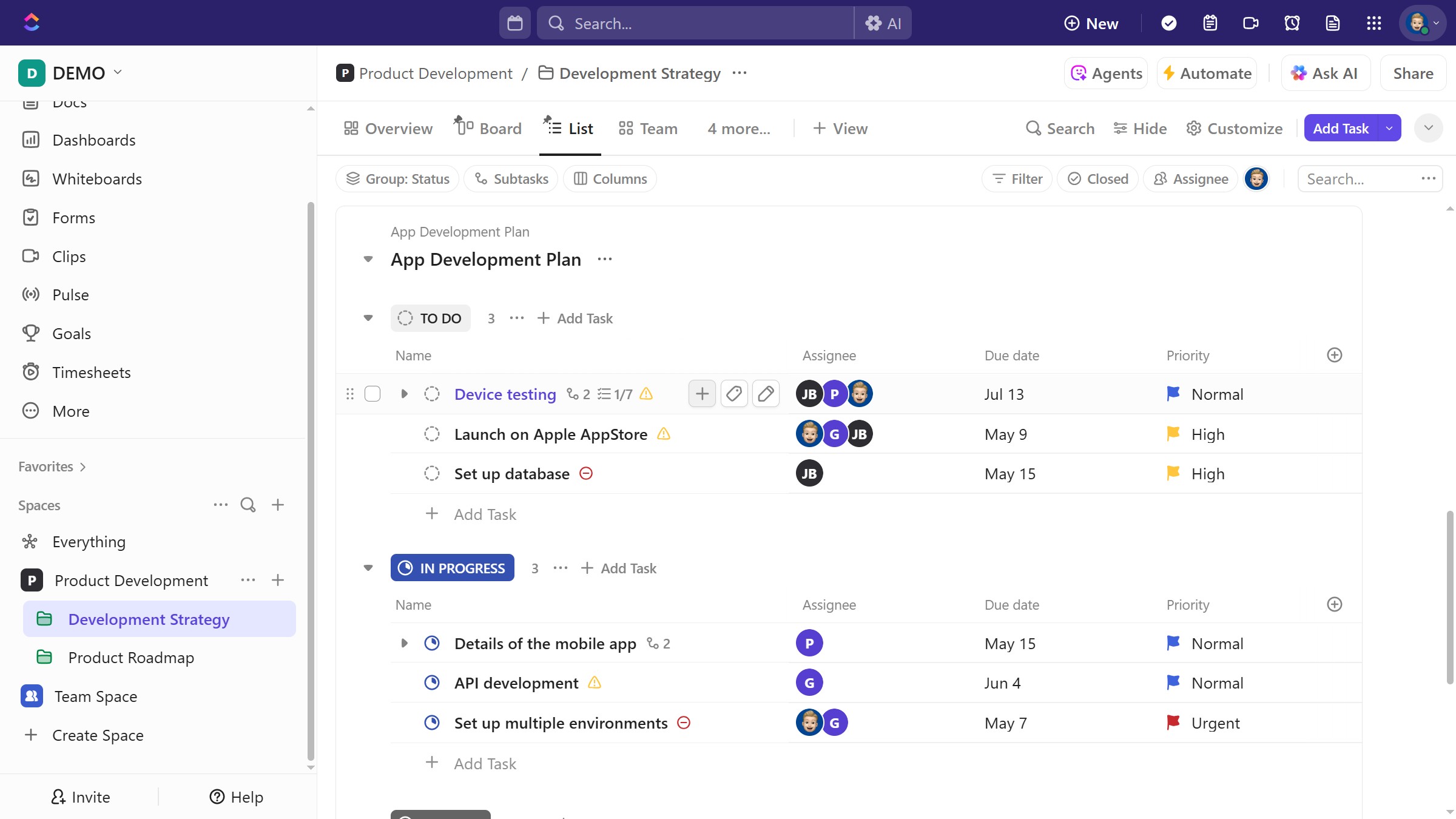 How to check all checklist items as complete in ClickUp