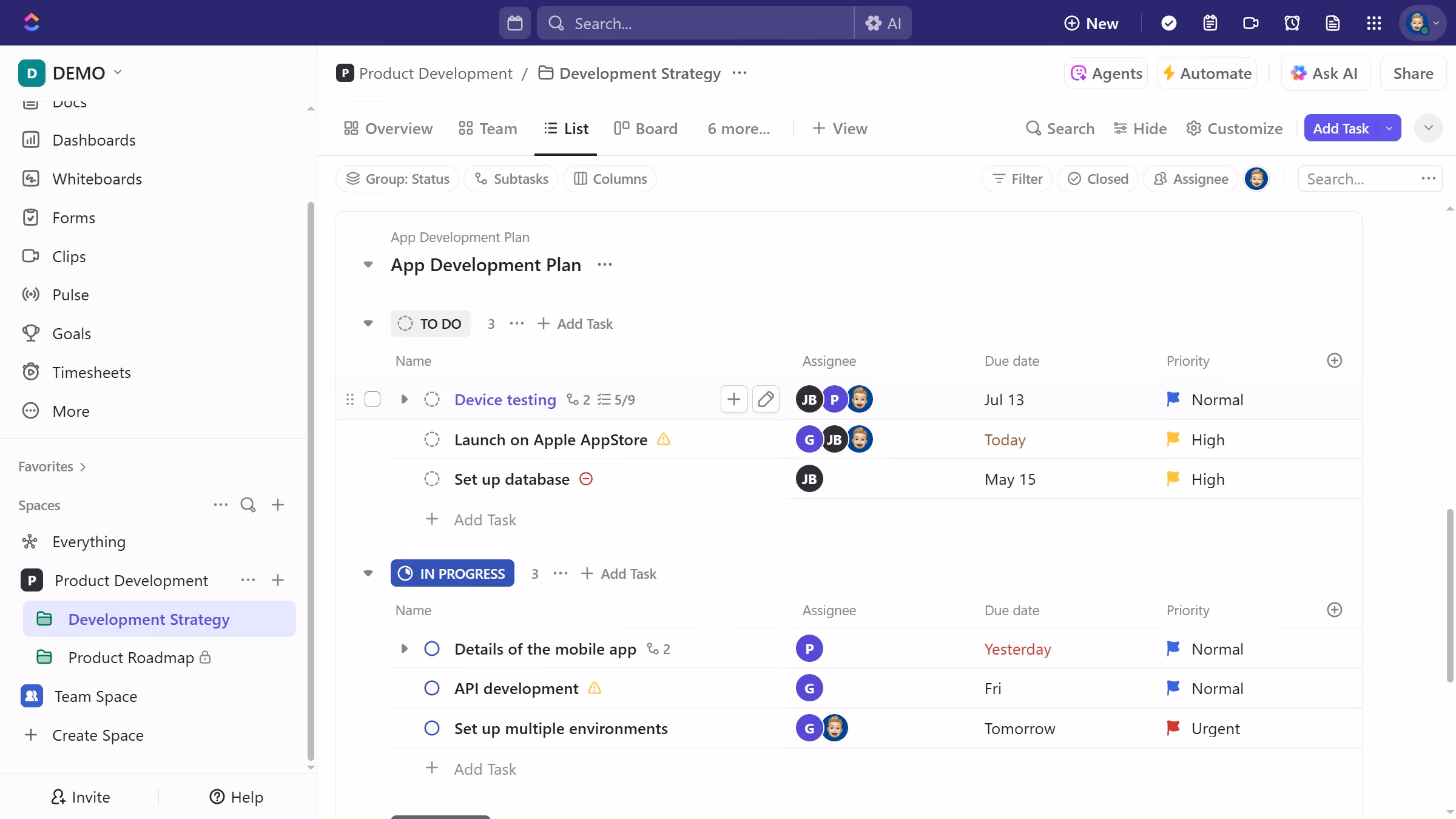 How to set Time Estimates per assignee in ClickUp