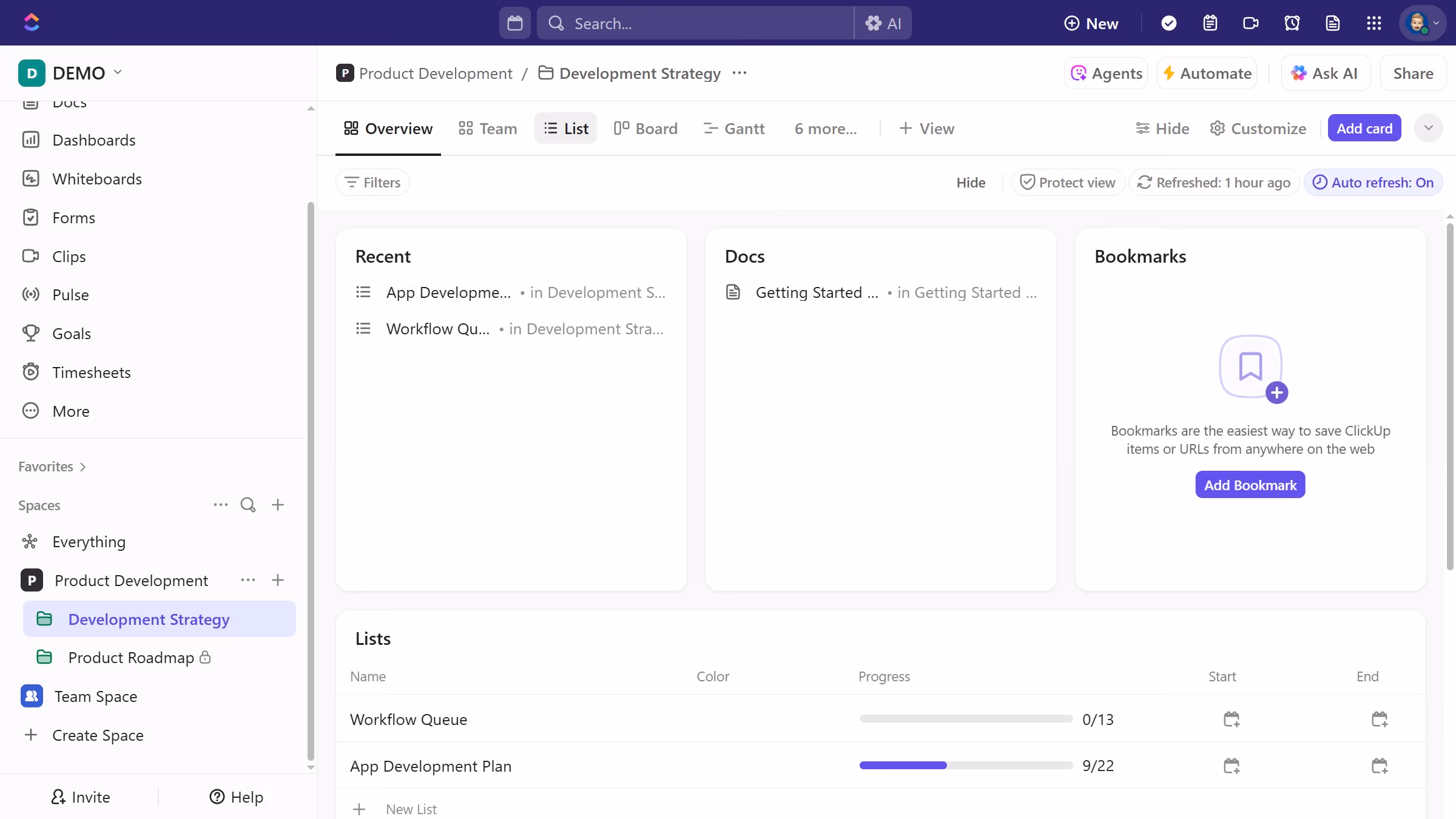 How to view Time Estimates on a view in ClickUp