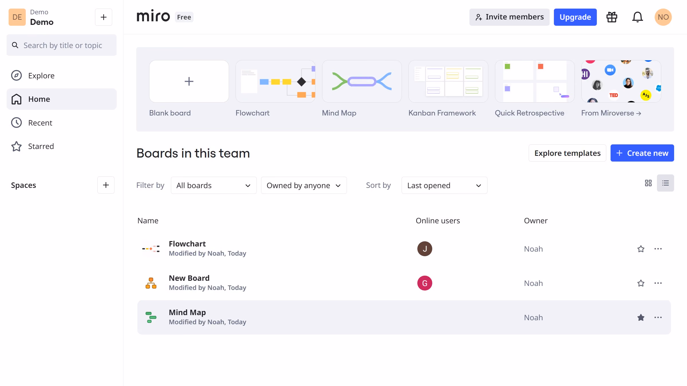 How to access board history in Miro