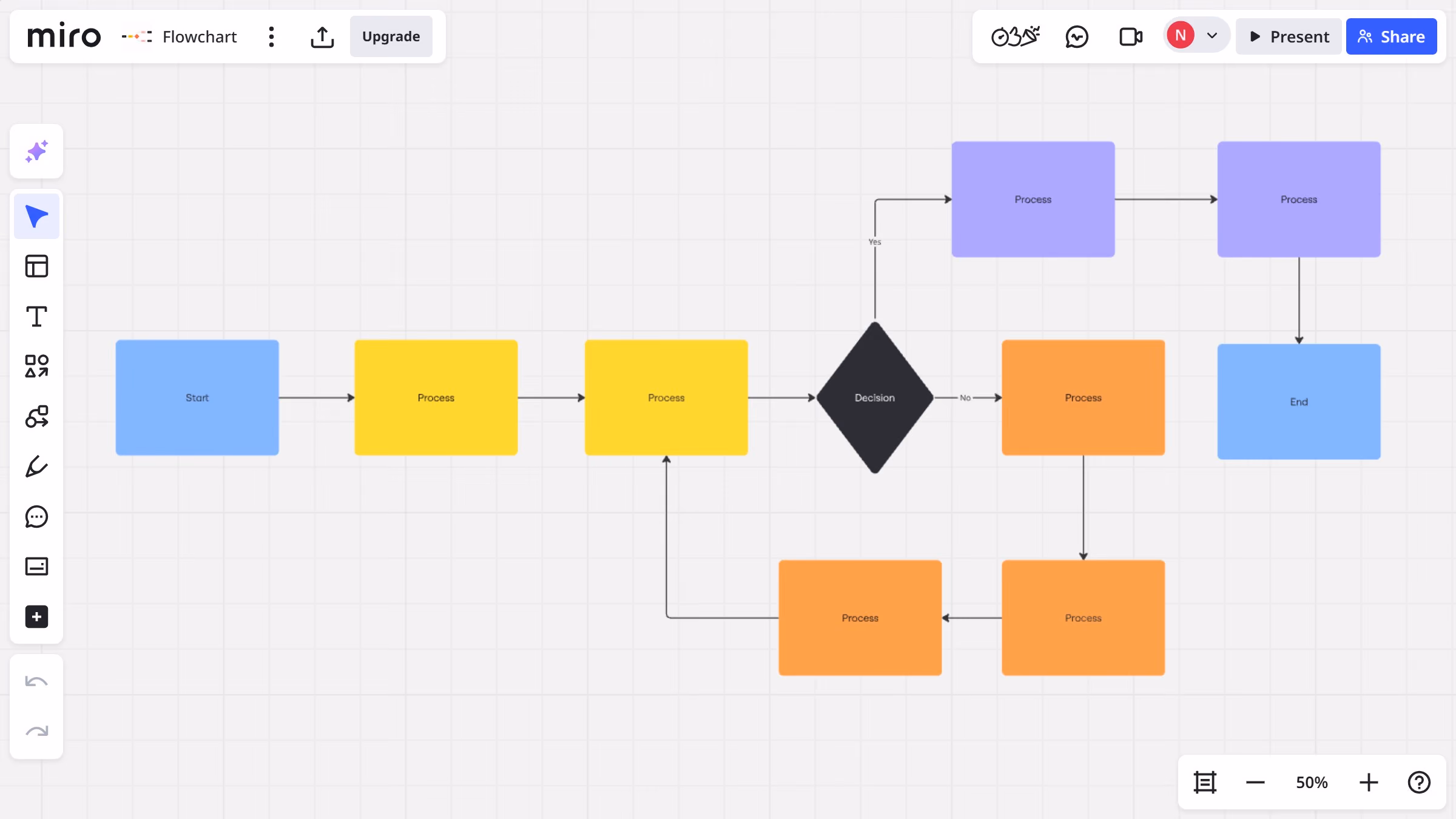 How to change a board background color in Miro