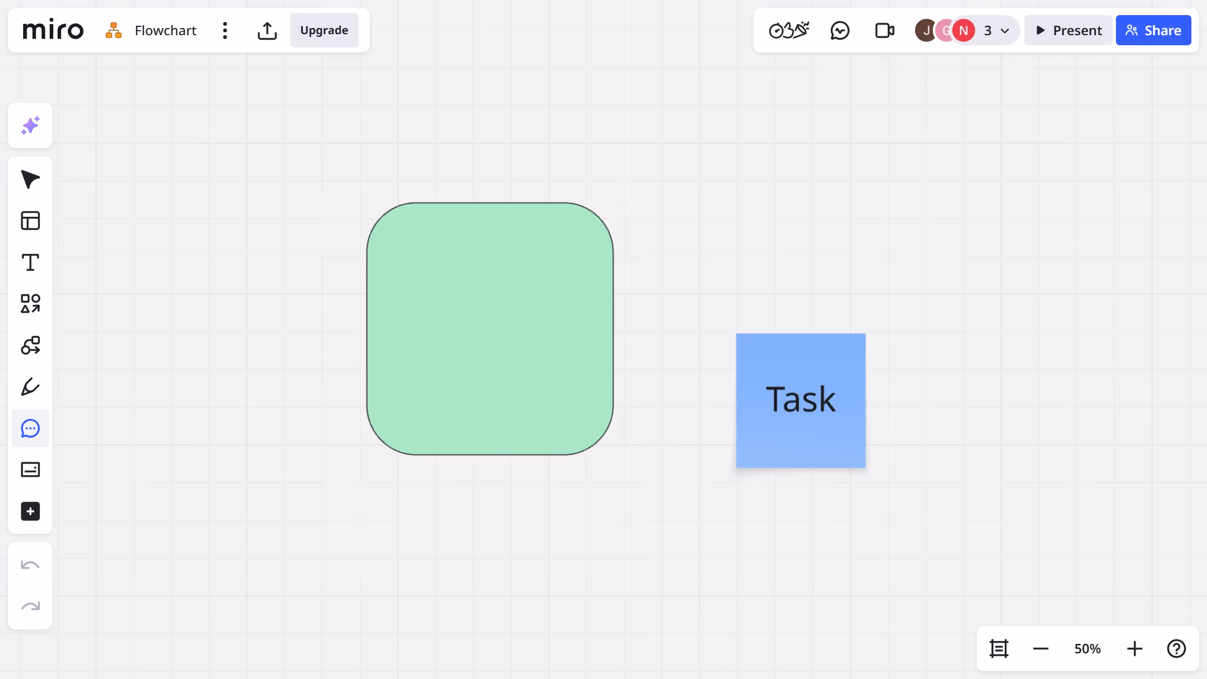 How to add a comment on a Miro board