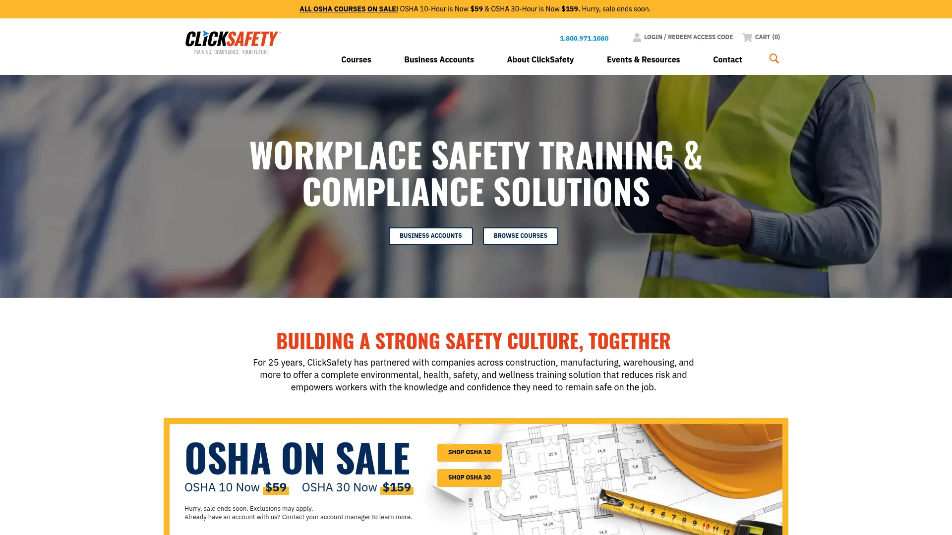 ClickSafety online OSHA safety training course catalog