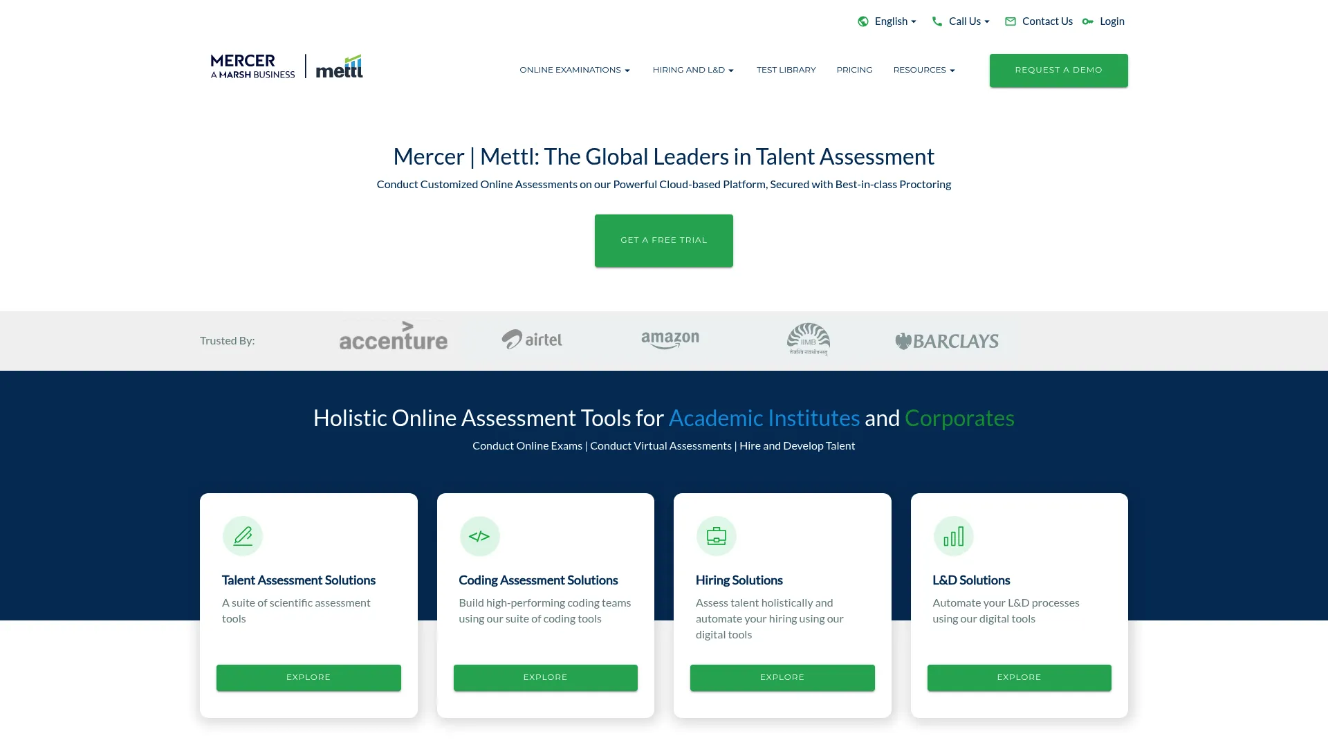 Mercer Mettl online assessment and talent evaluation platform