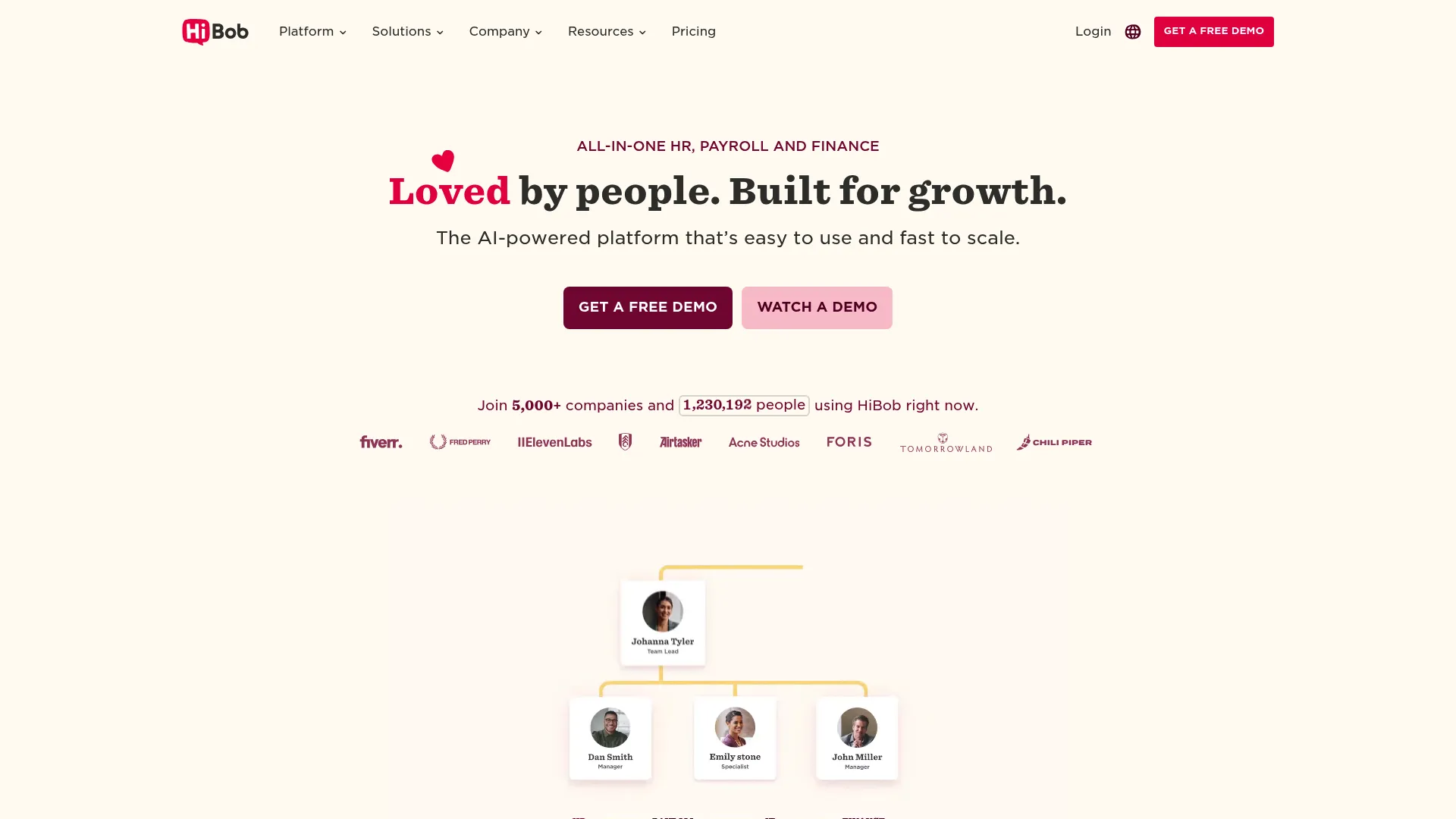 HiBob Bob people operations platform