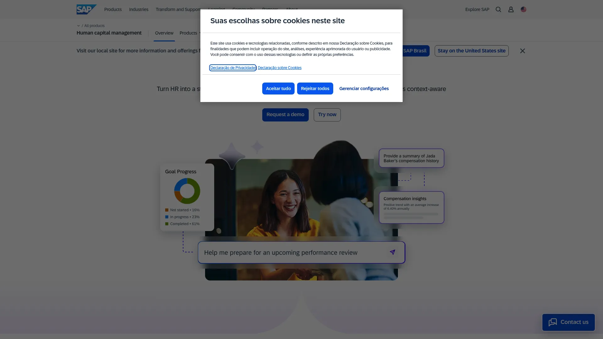 SAP SuccessFactors HCM platform screenshot