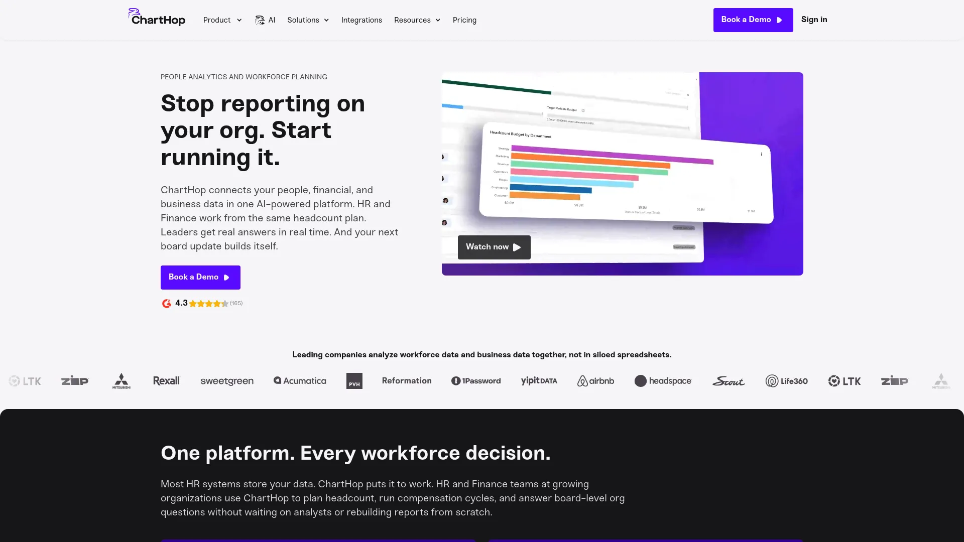 ChartHop headcount planning software
