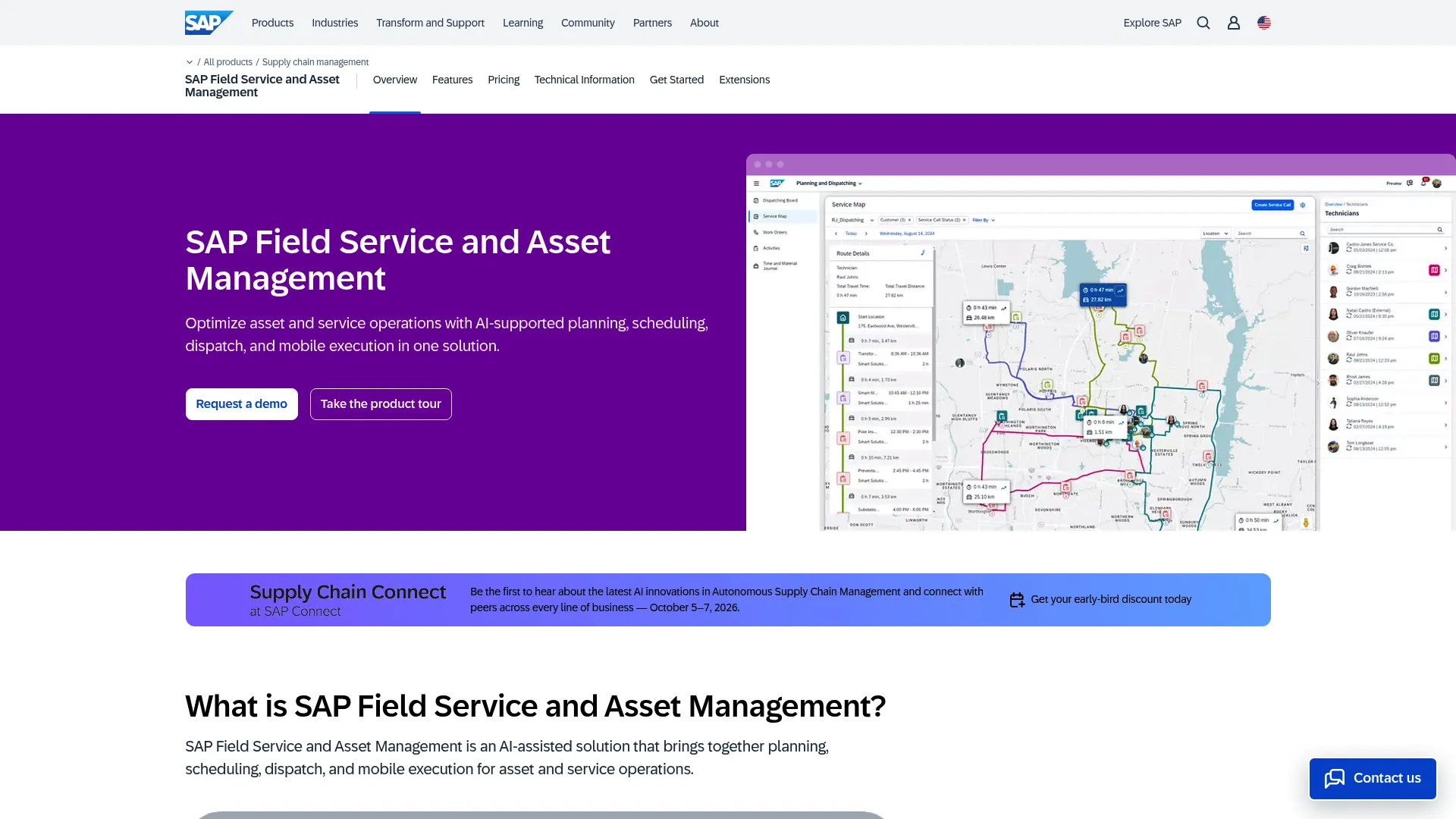 SAP Field Service Management planning, scheduling, and mobile execution