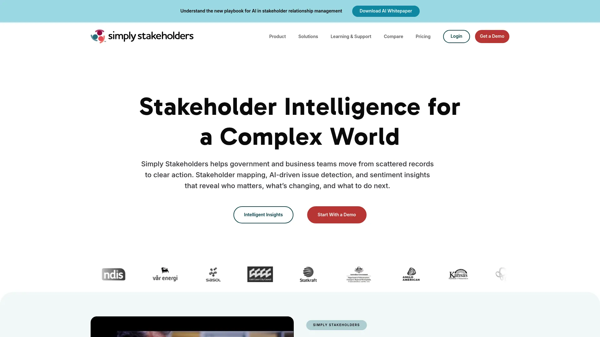 Simply Stakeholders stakeholder management interface