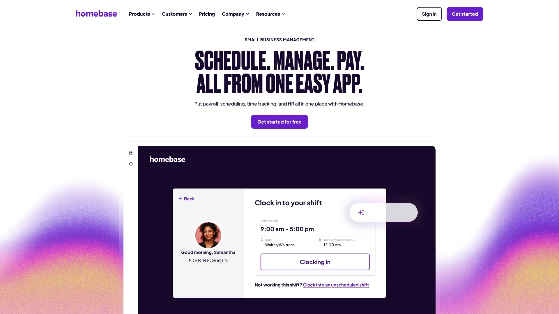 Homebase small business scheduling software