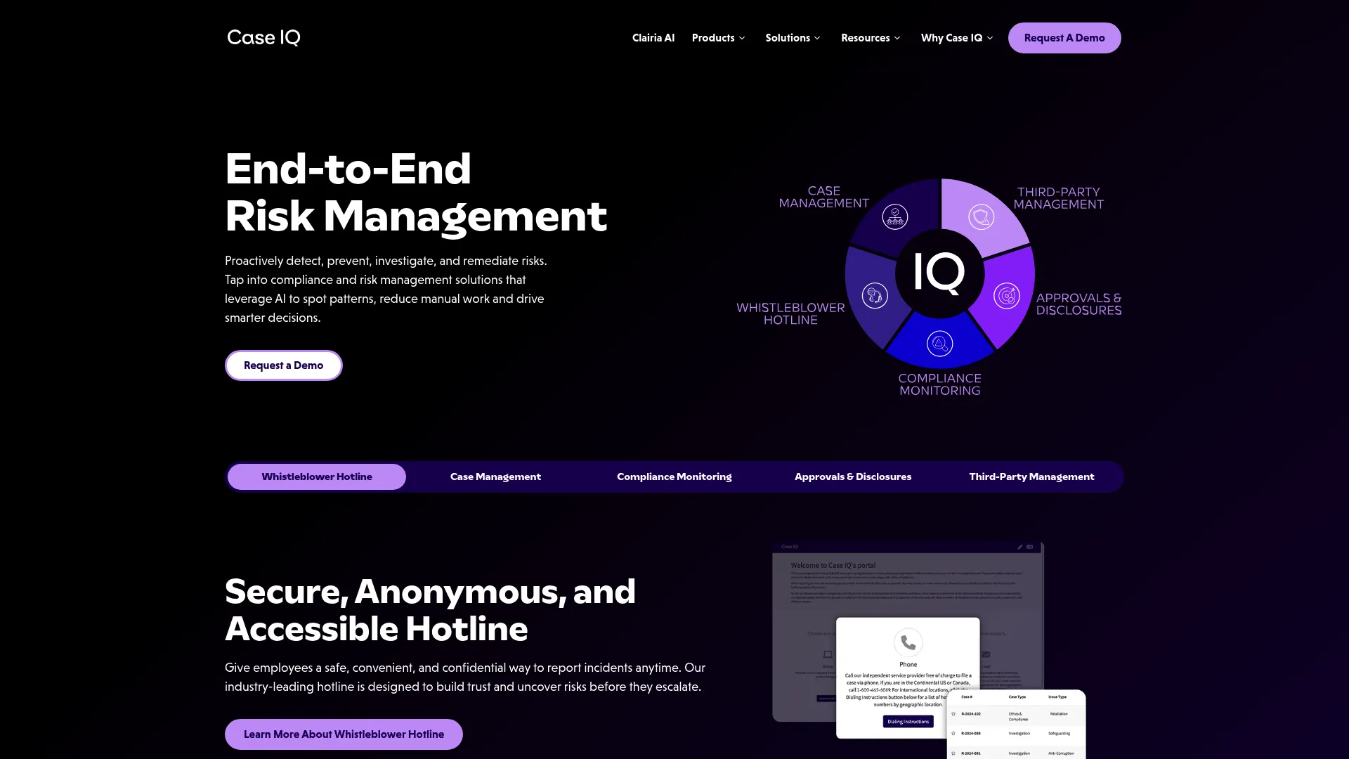 Case IQ case management software homepage