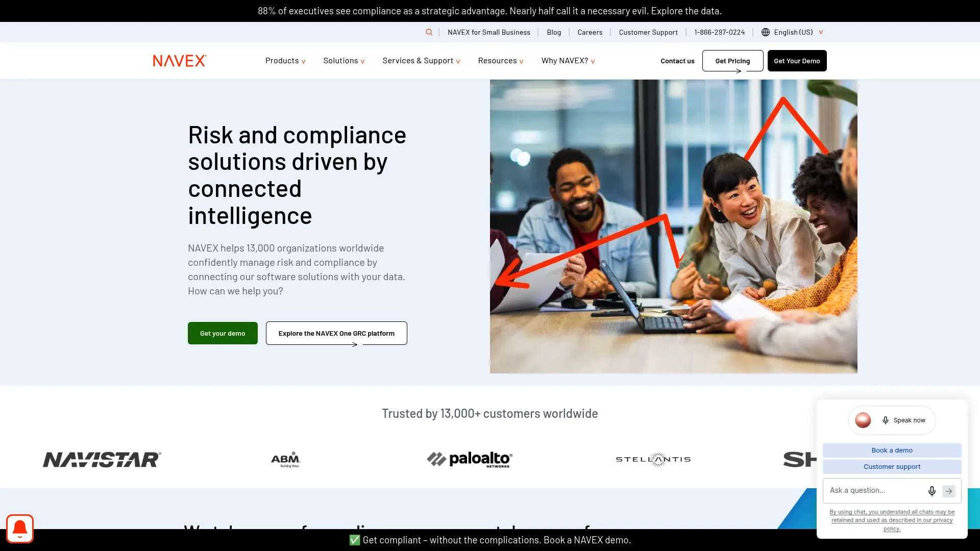 NAVEX risk and compliance suite homepage