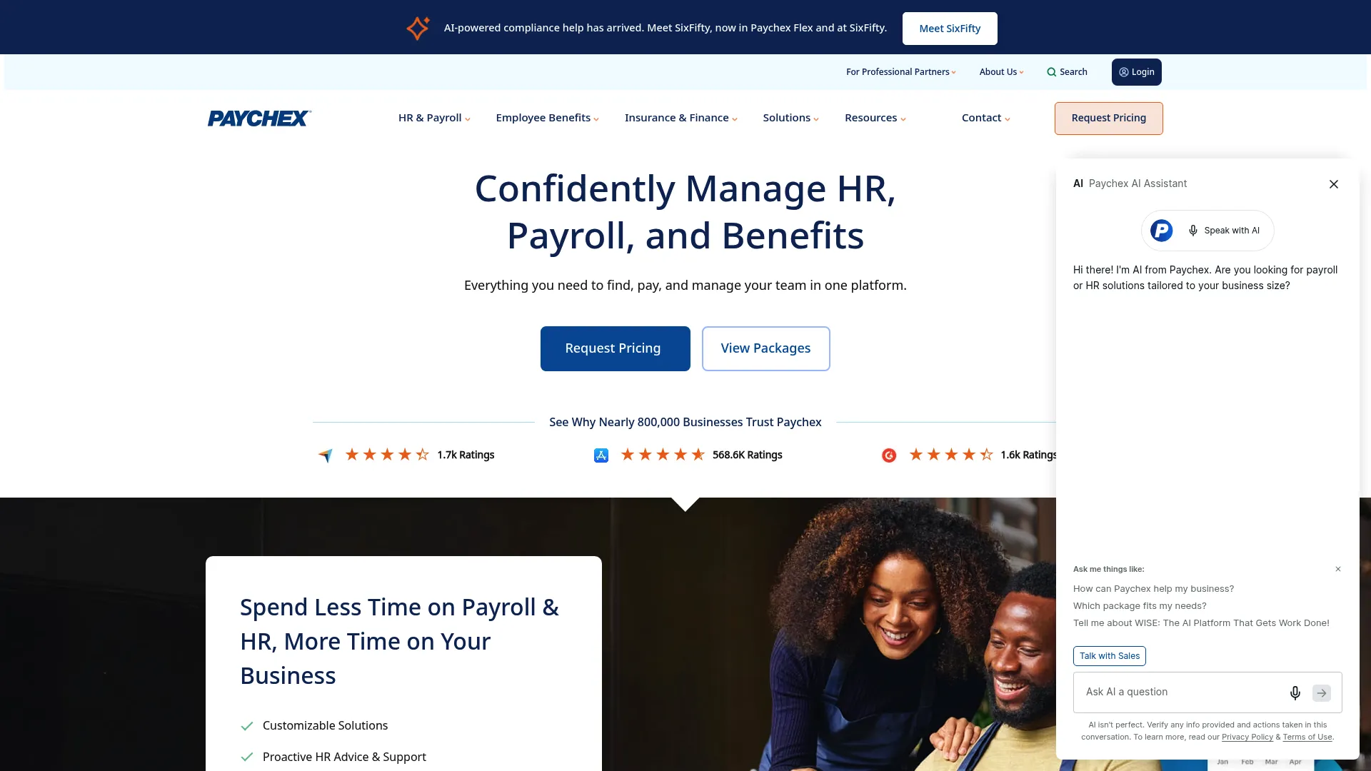 Paychex payroll, HR, and compliance solutions