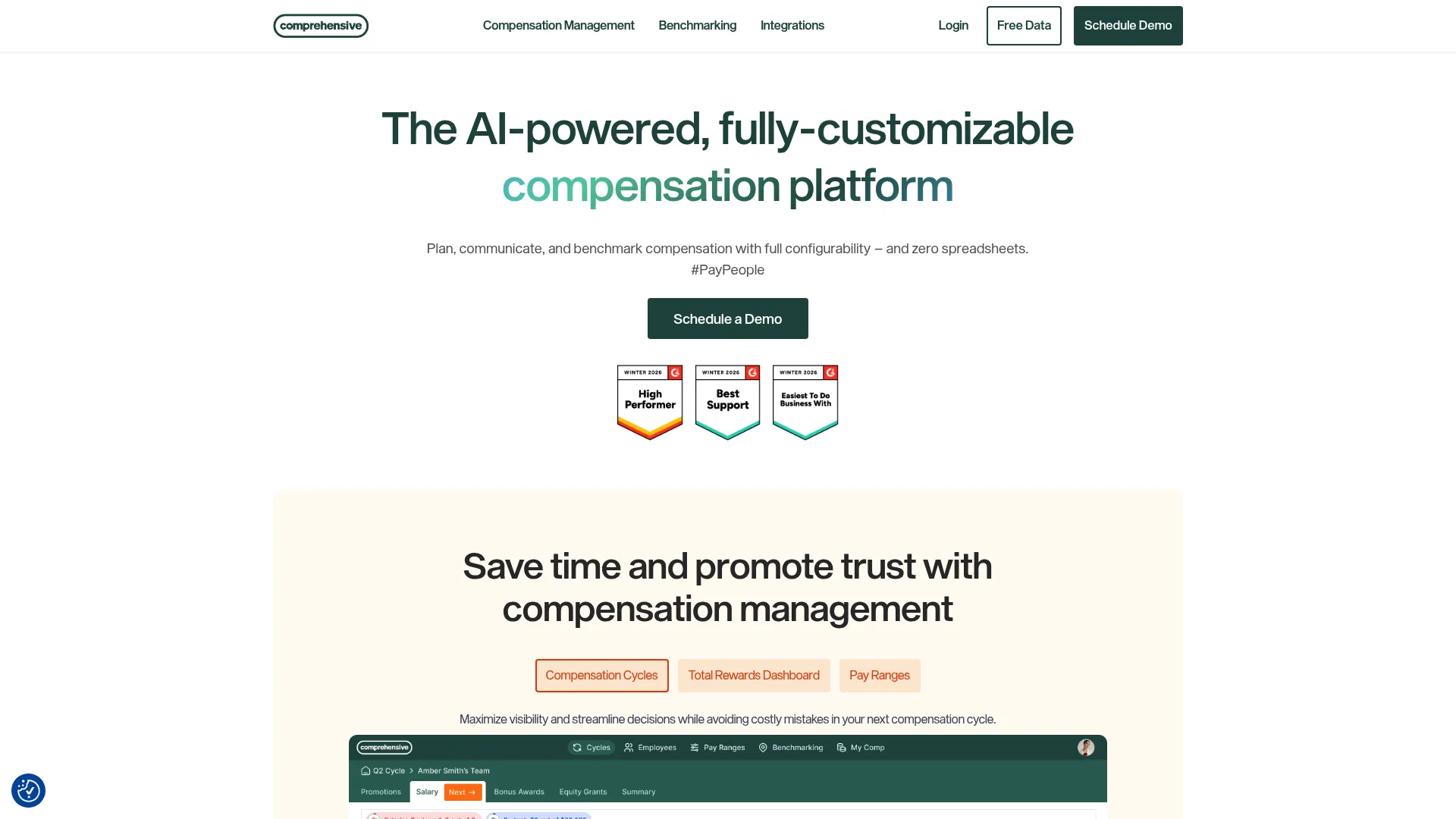 Comprehensive compensation management platform