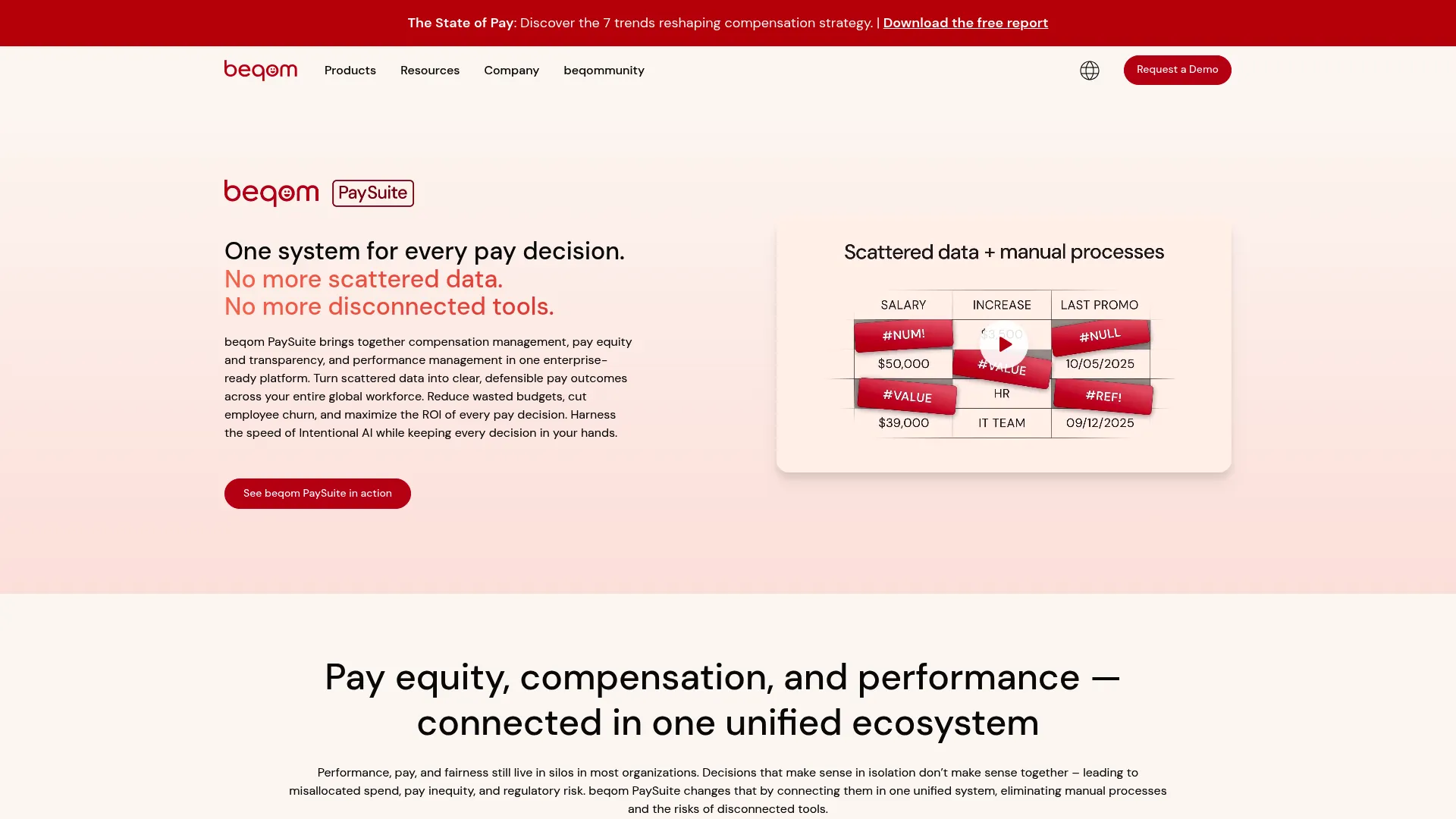 Beqom enterprise compensation and pay equity software