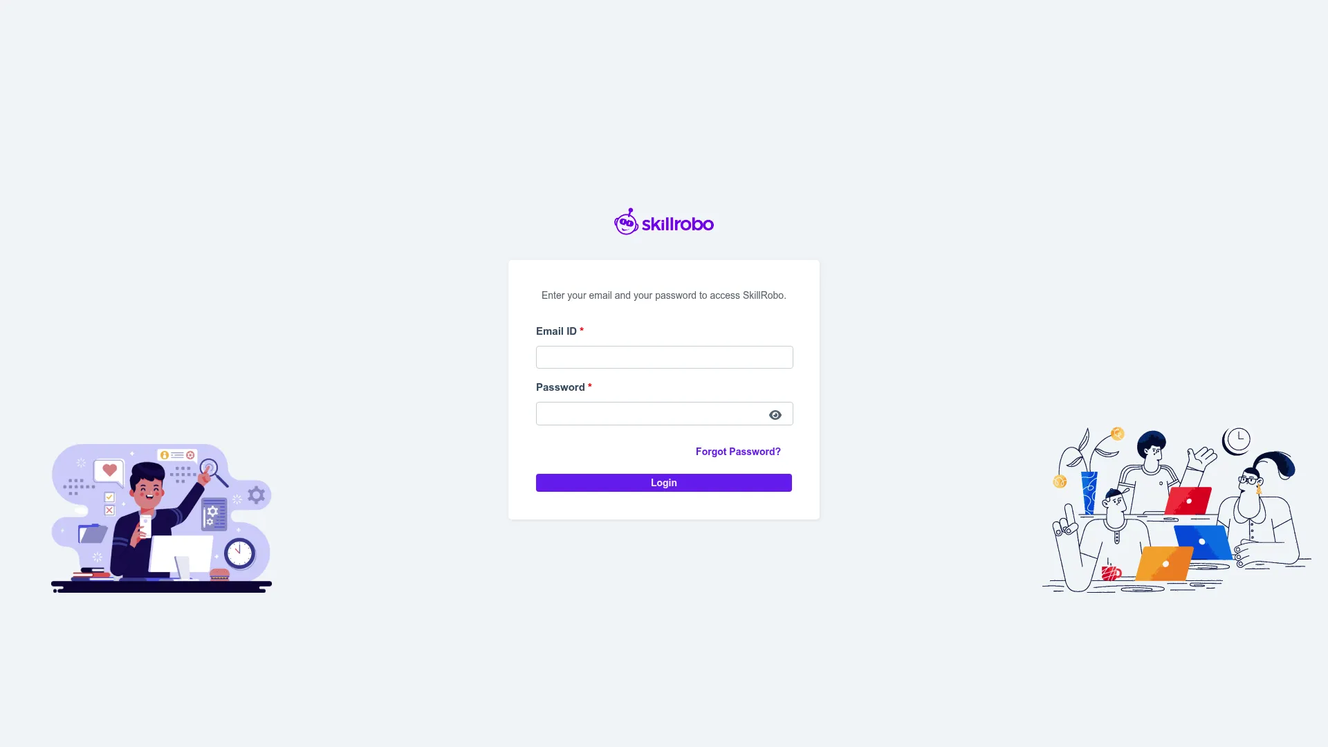 Skillrobo pre-employment skills assessment platform homepage