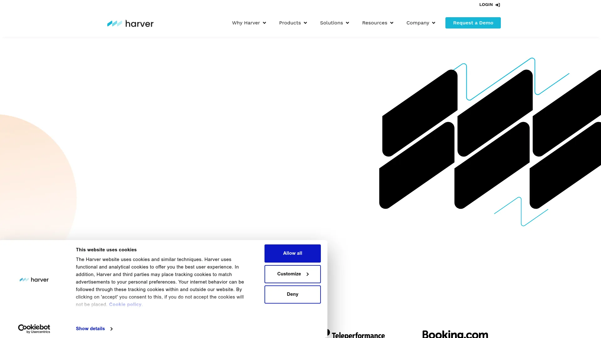 Harver high-volume hiring and assessment platform homepage