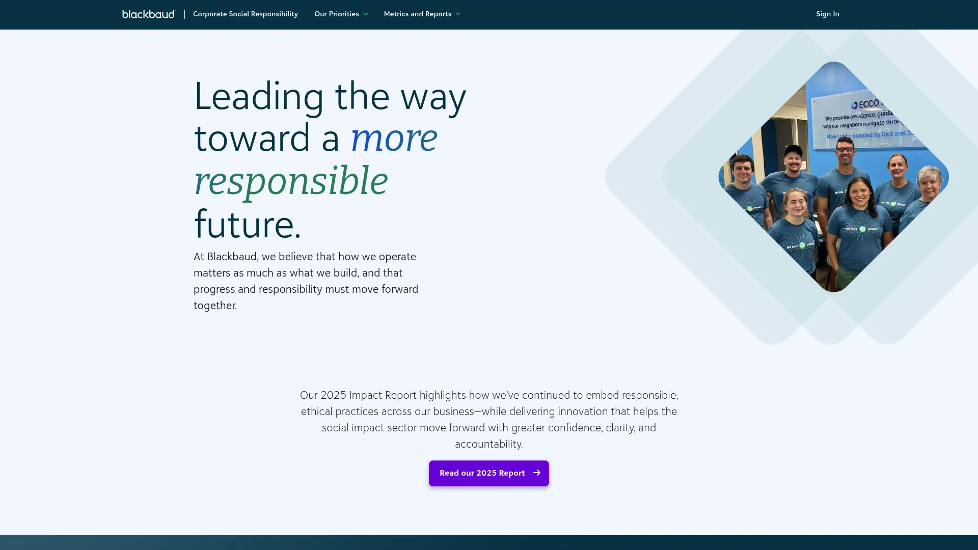CSRconnect by Blackbaud homepage
