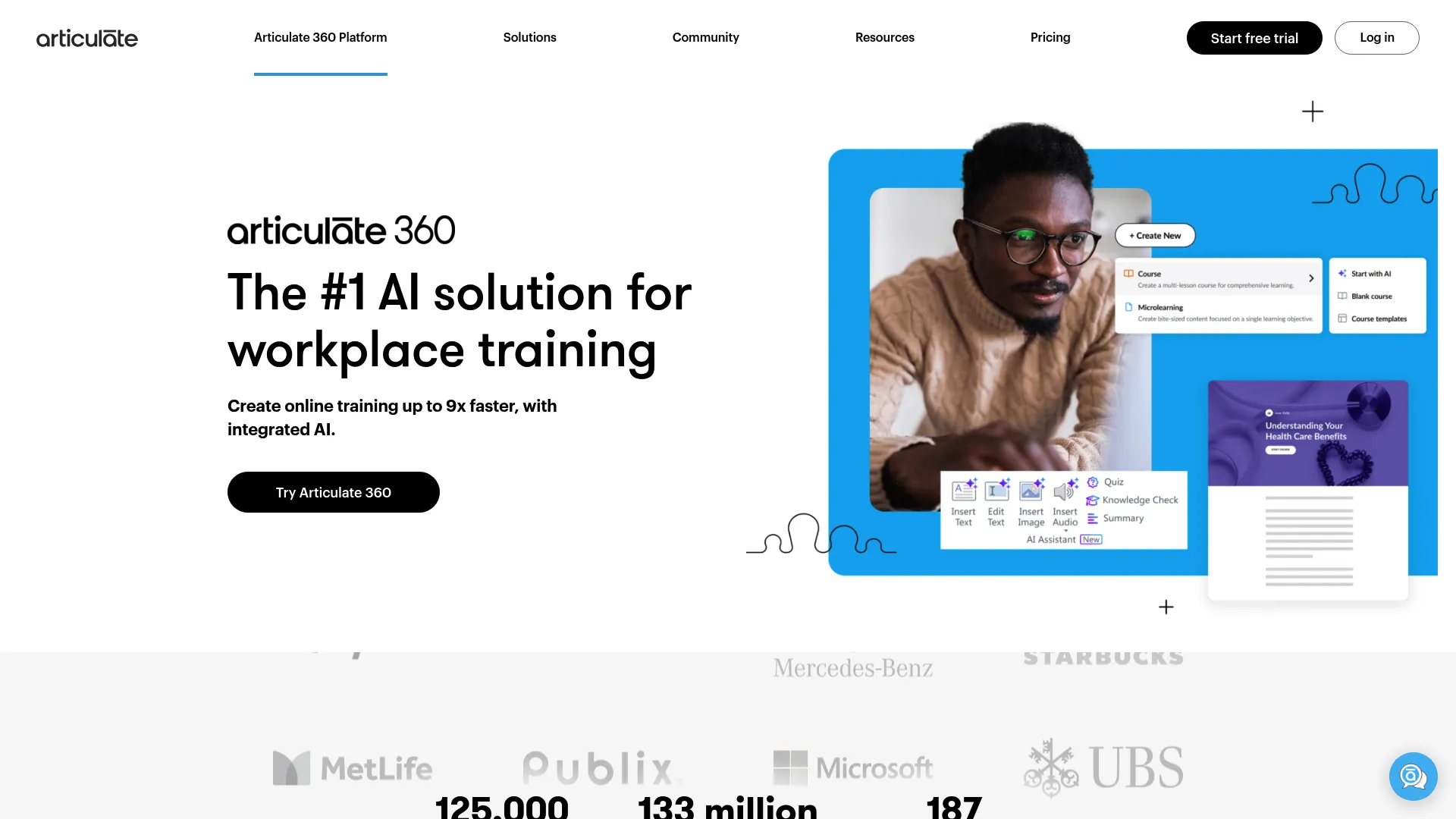 Articulate 360 course creation platform