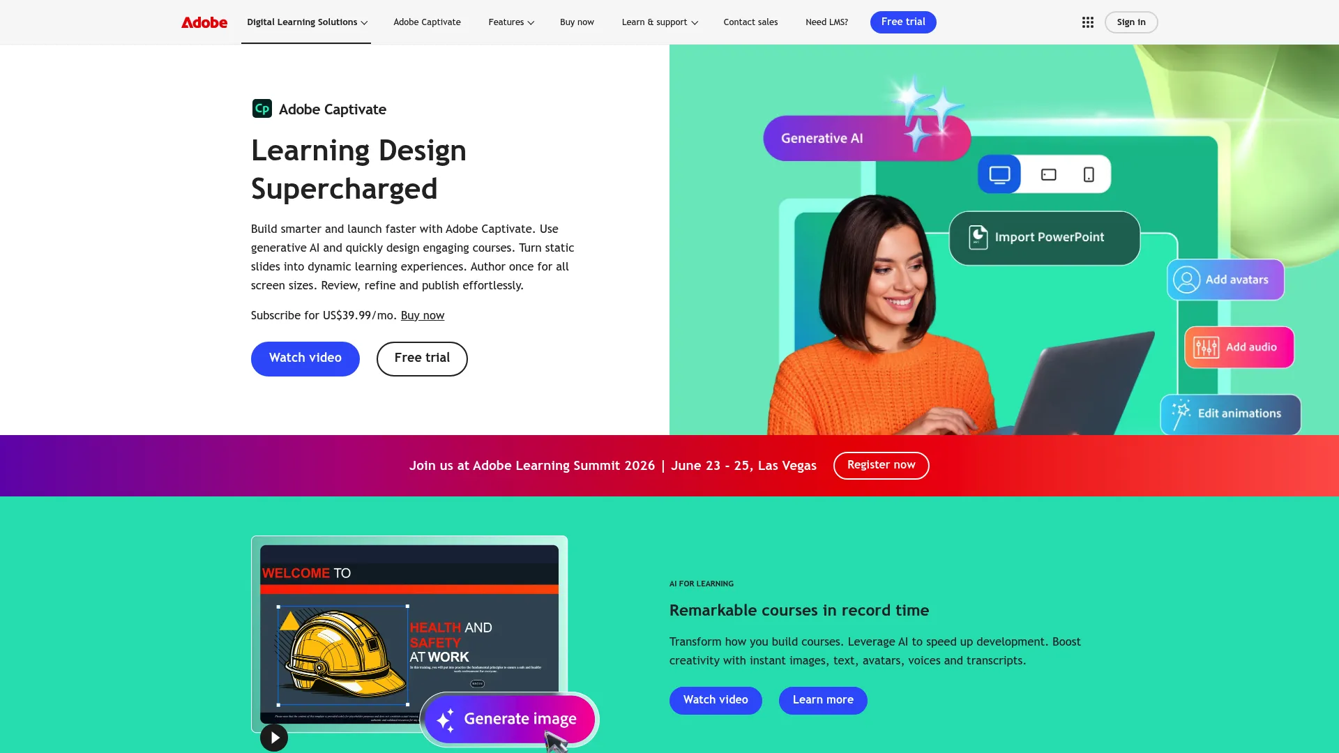 Adobe Captivate interactive course authoring